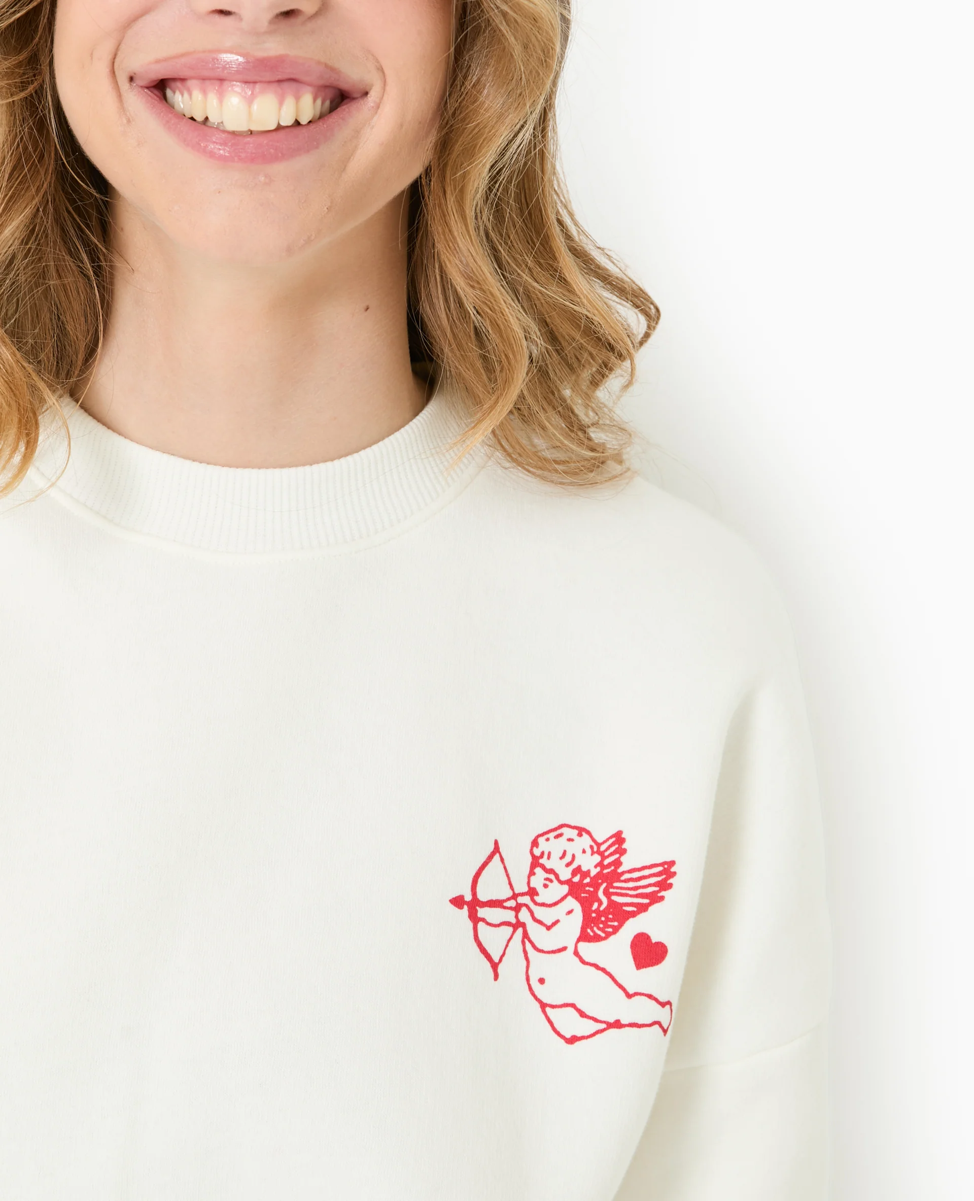 Sweat oversize avec print poitrine et dos - Image 3