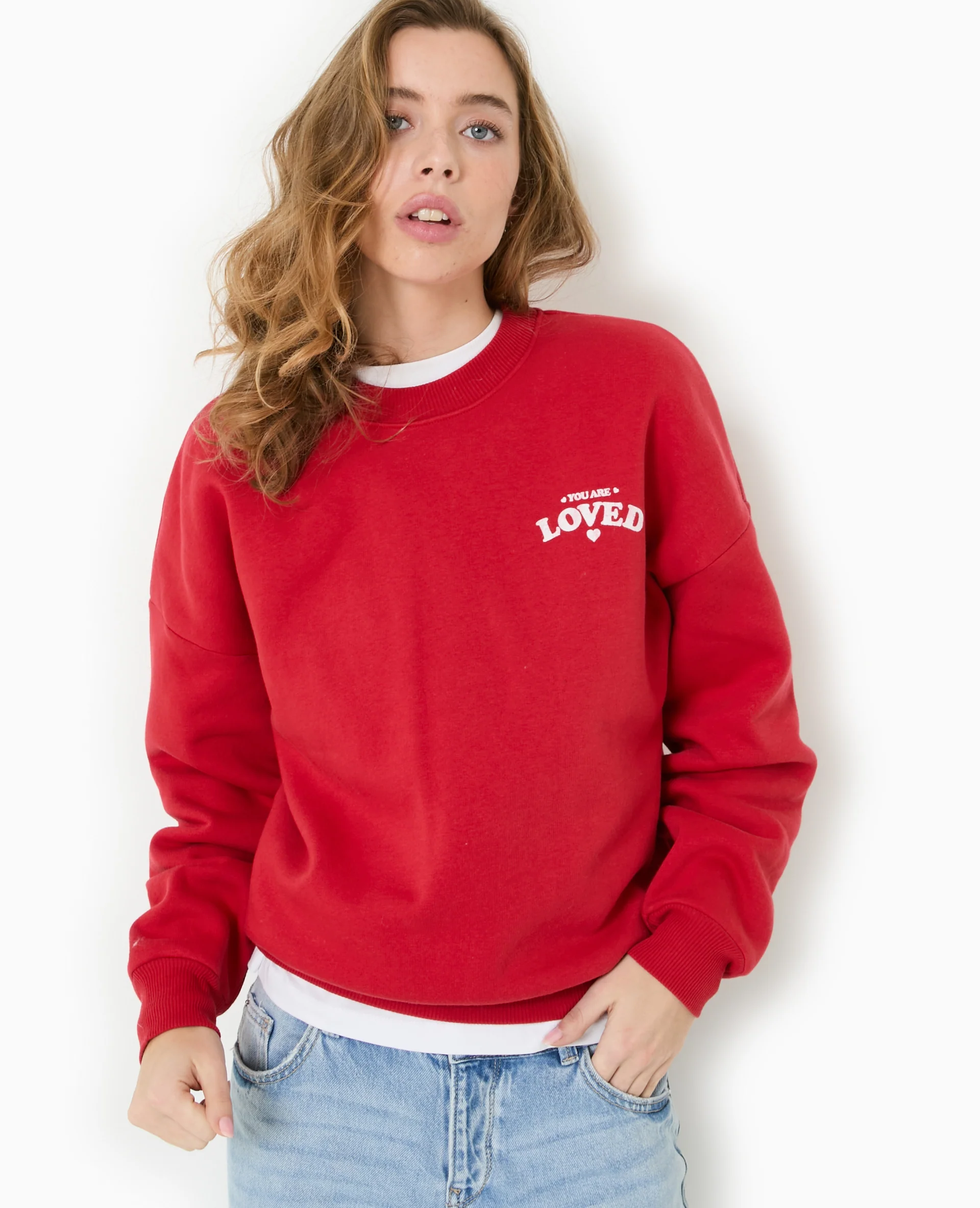 Sweat oversize avec print poitrine et dos - Image 5