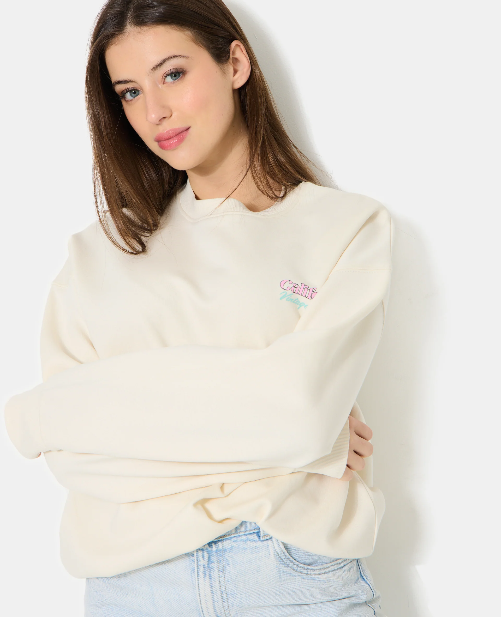 Sweat oversize avec print poitrine et dos - Image 6