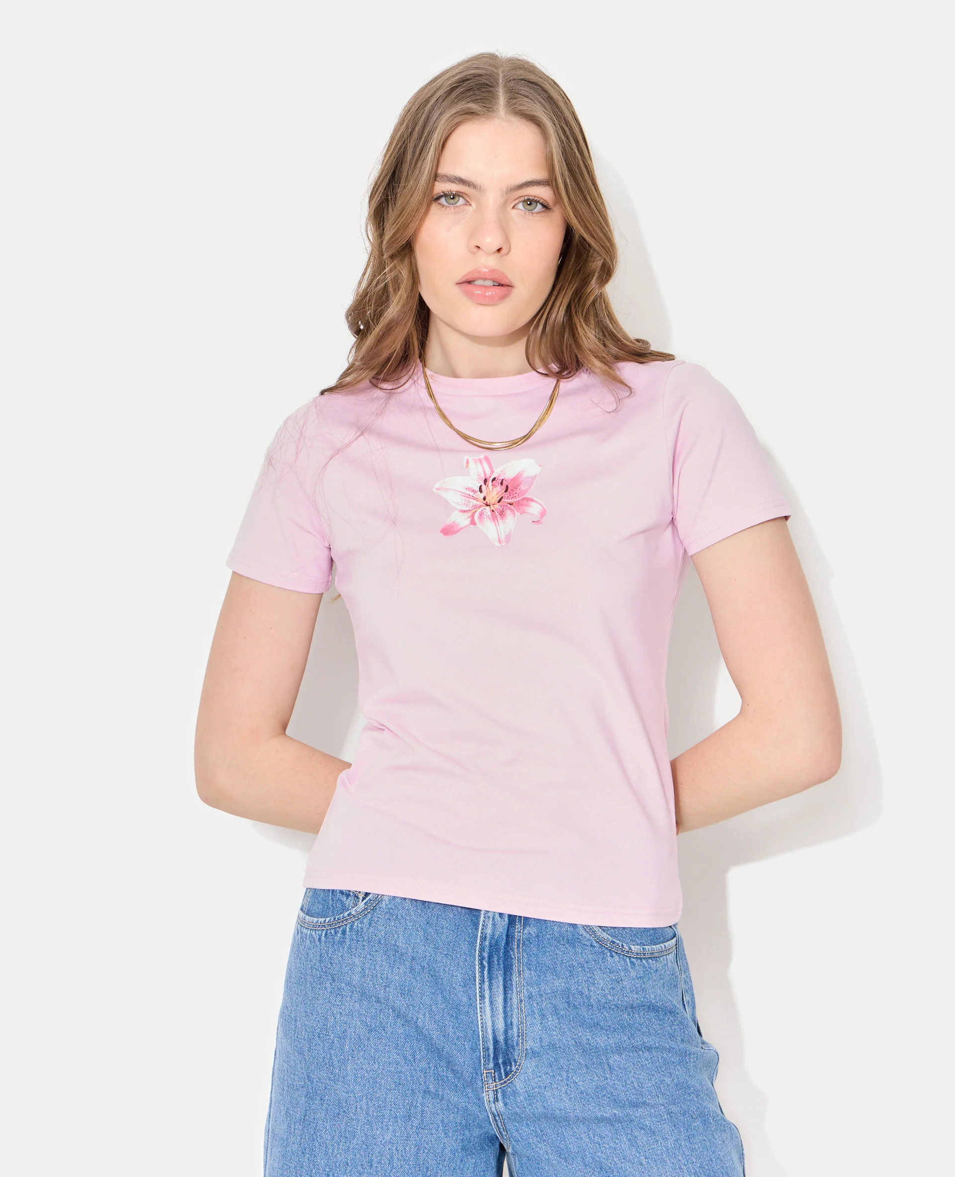 T-shirt ajusté avec lys - Image 5