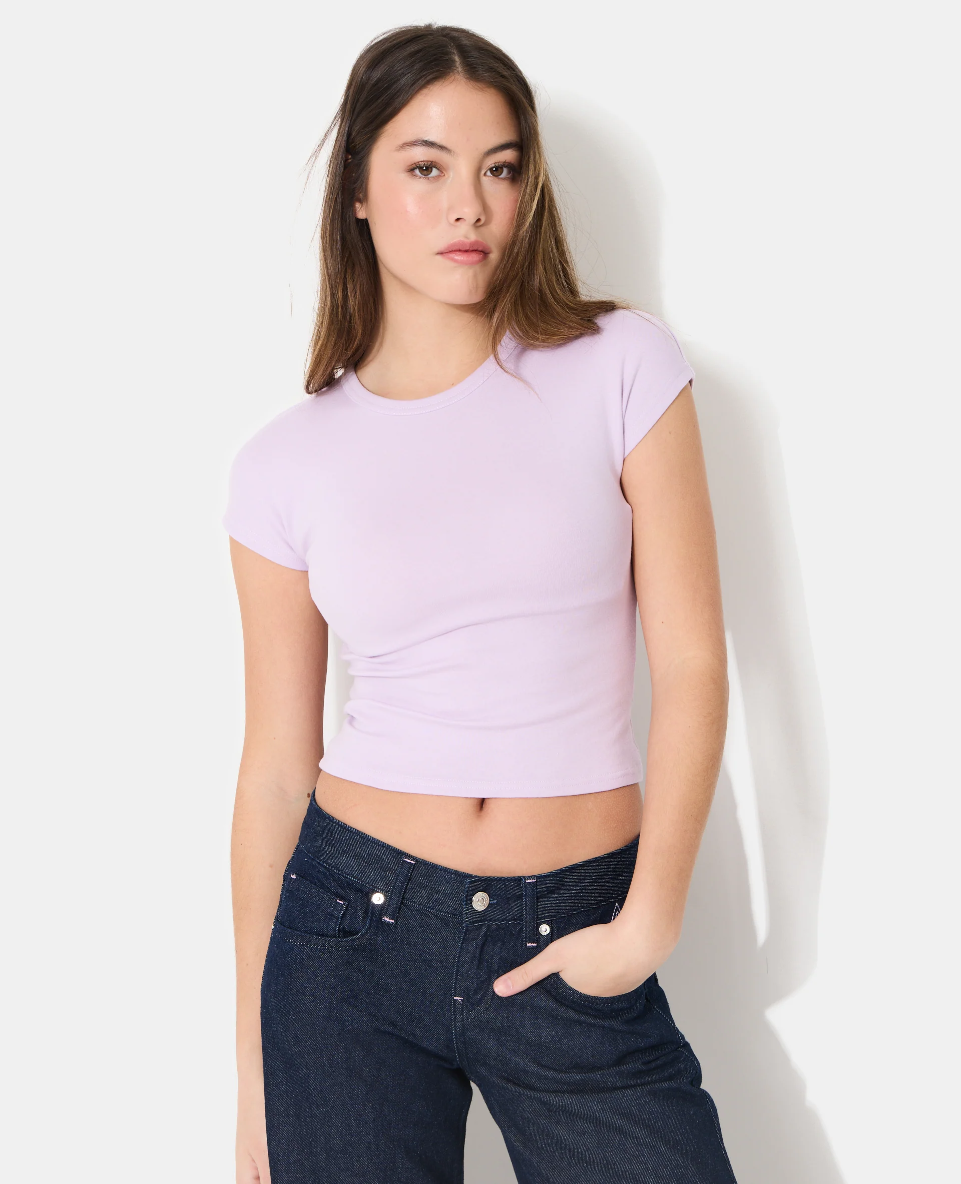 T-shirt ajusté manches raccourcies - Image 5