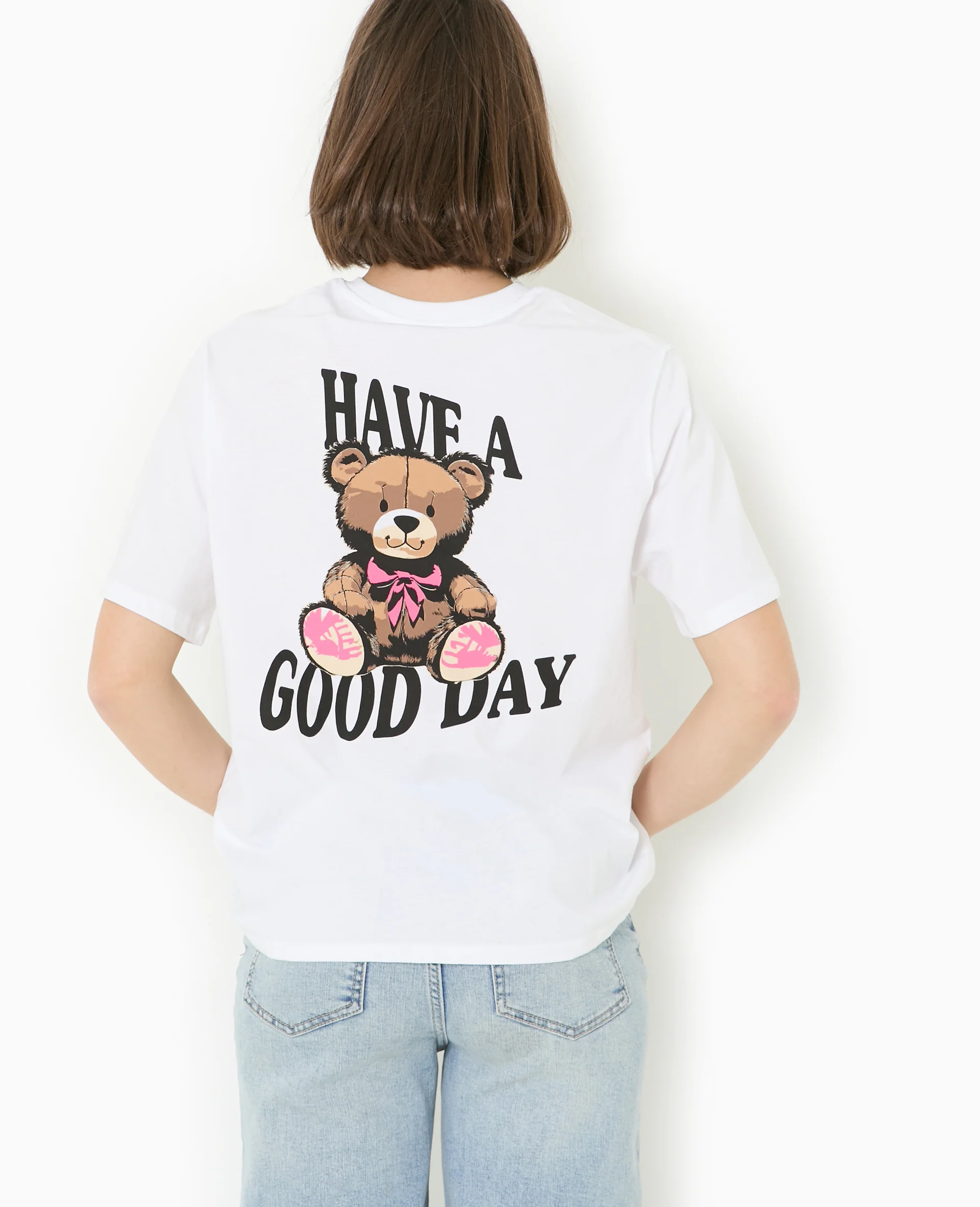 T-shirt ample avec print poitrine et dos - Image 6