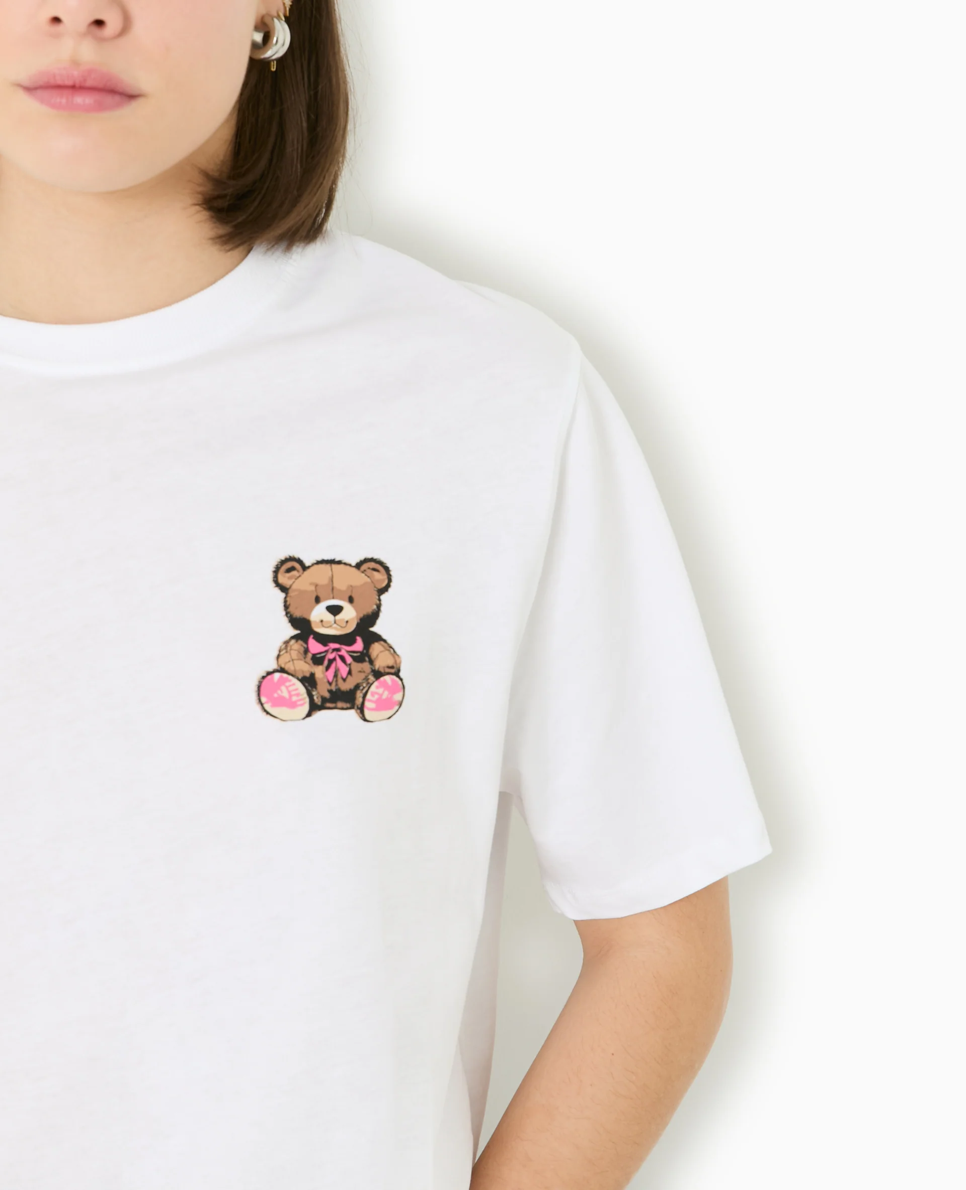 T-shirt ample avec print poitrine et dos - Image 7