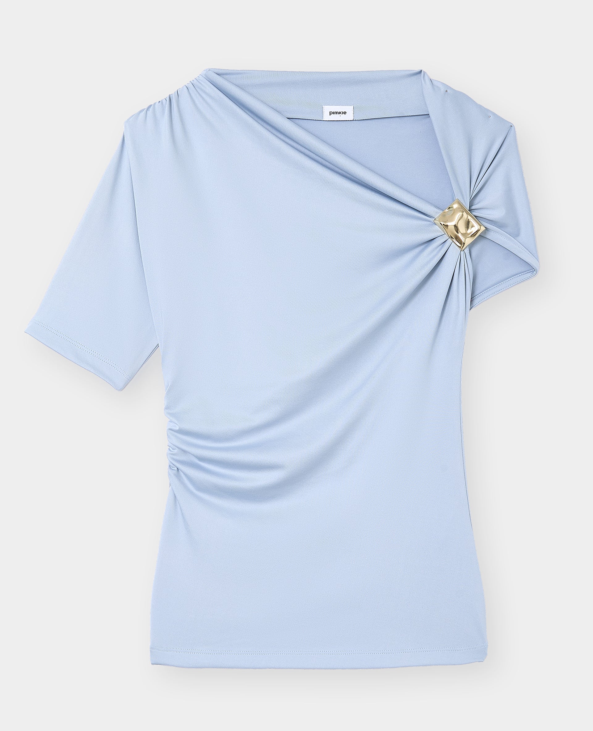 T-shirt asymétrique avec détail bijou - Image 4