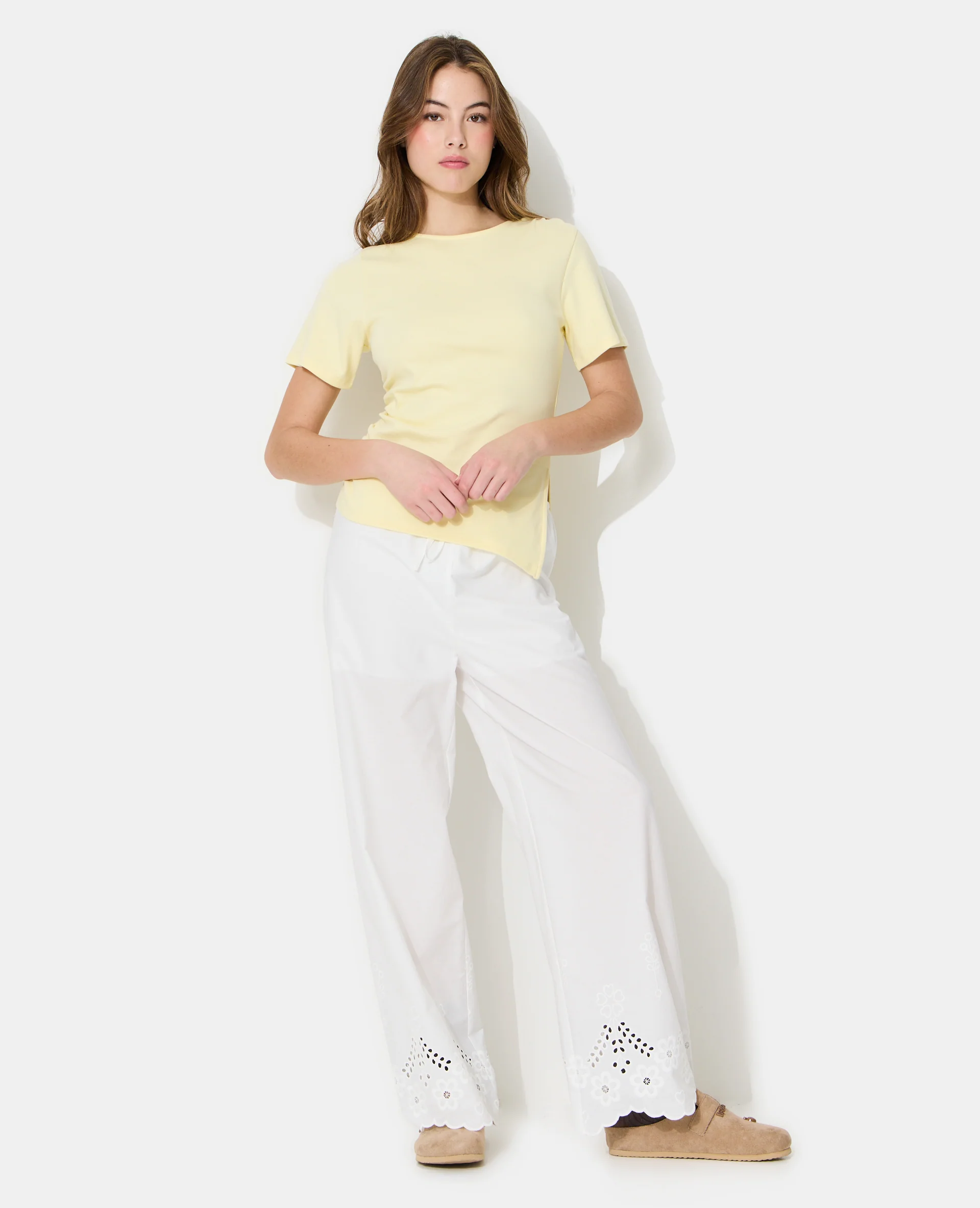 T-shirt asymétrique avec fronces - Image 3