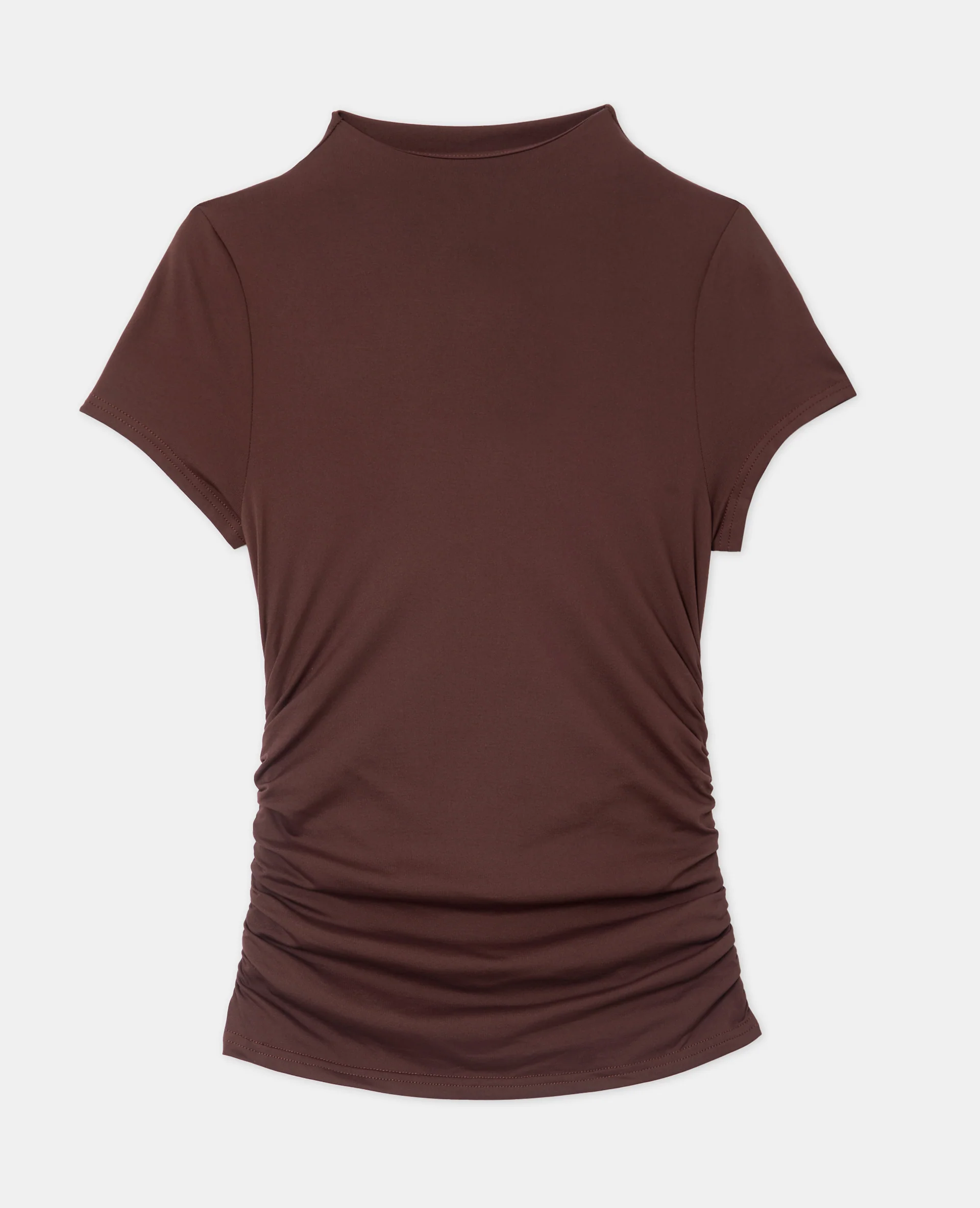 T-shirt avec col montant et fronces côtés - Image 4
