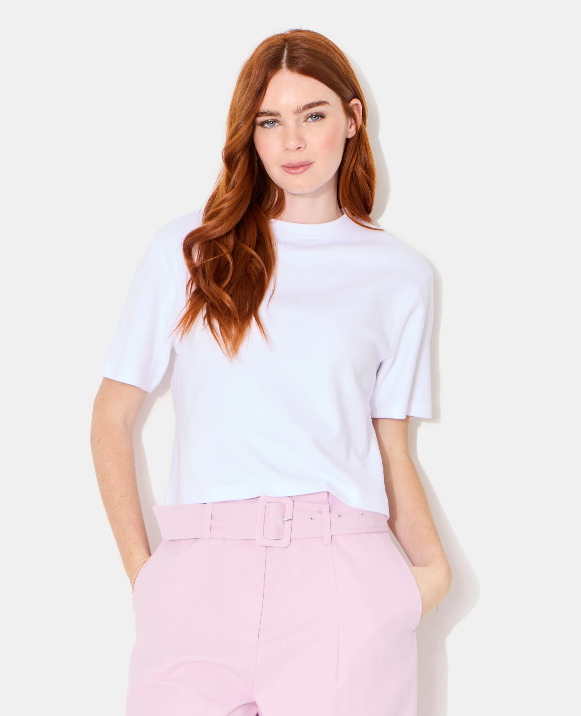 T-shirt basique ample et court - Image 5