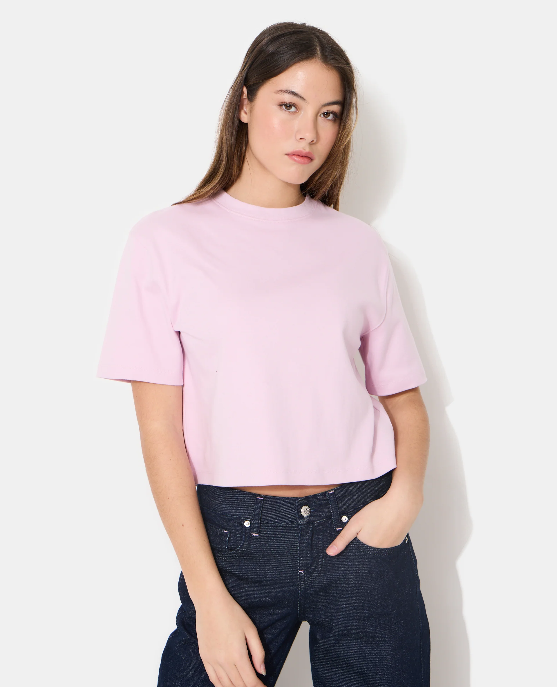 T-shirt basique ample et court