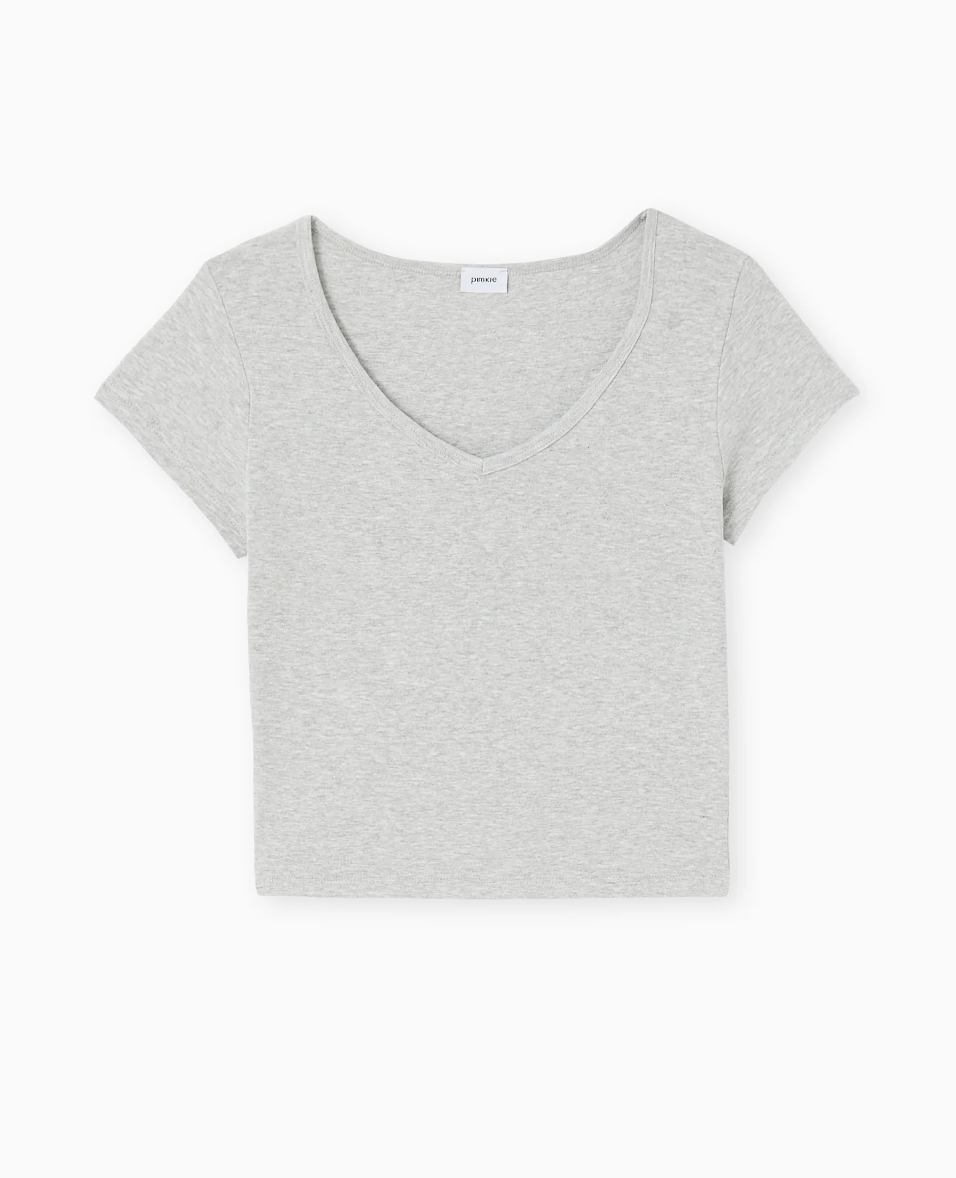 T-shirt court col V - Image 4