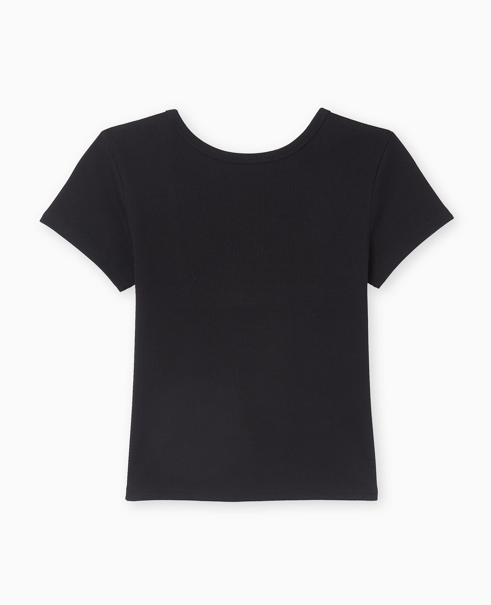 T-shirt en maille côtelée dos dégagé - Image 4