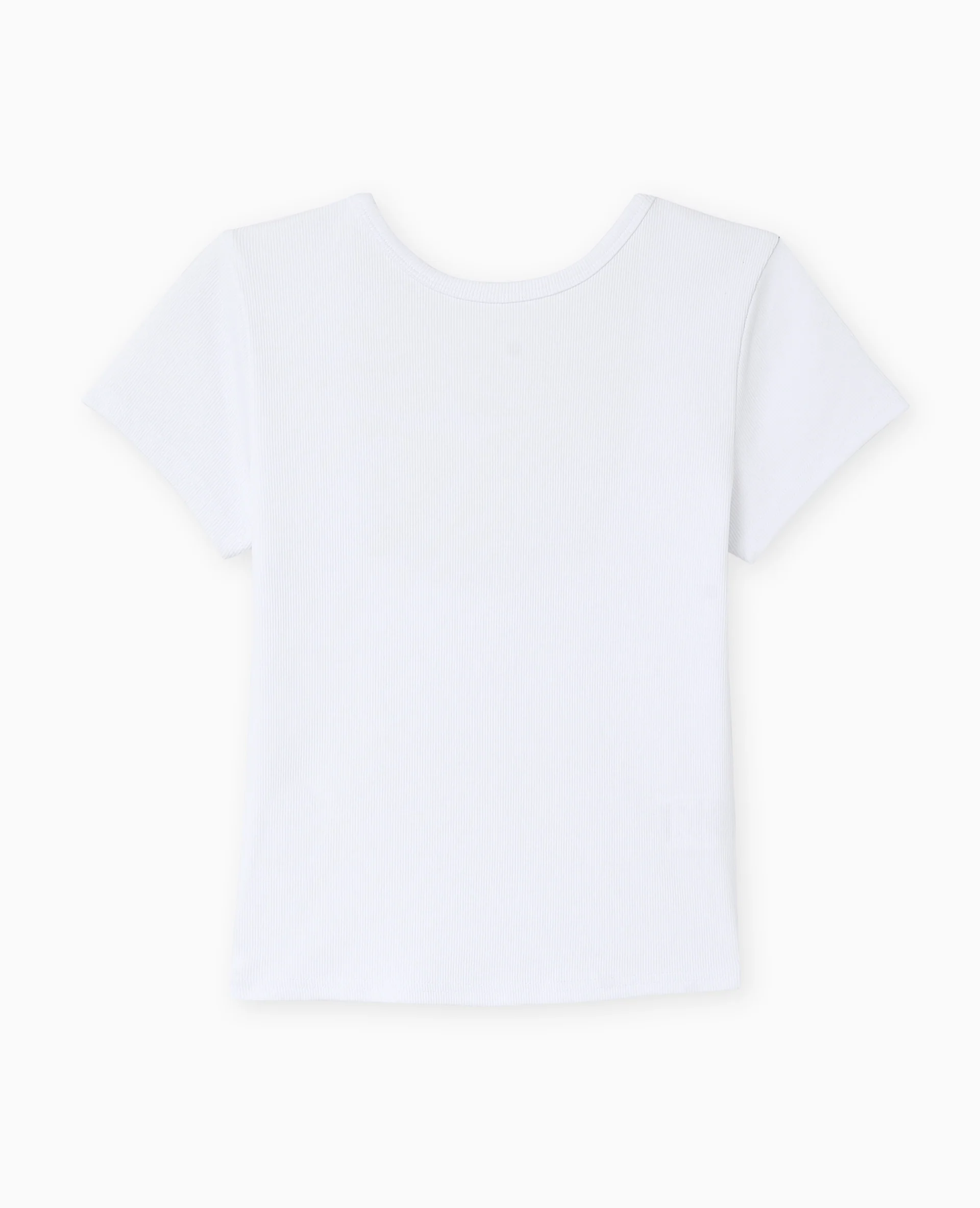 T-shirt en maille côtelée dos dégagé - Image 4
