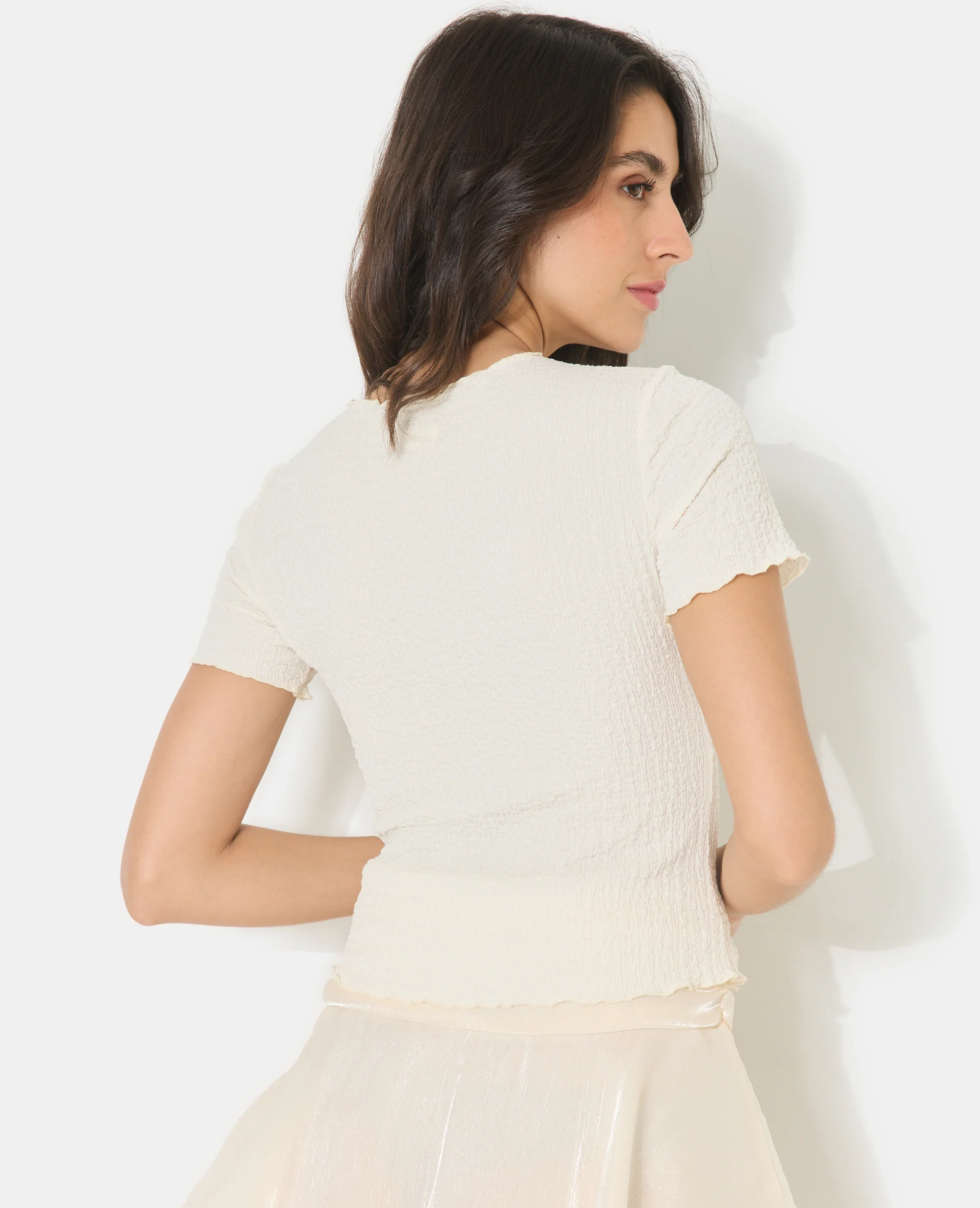 T-shirt en tissu bubble reliefé - Image 6
