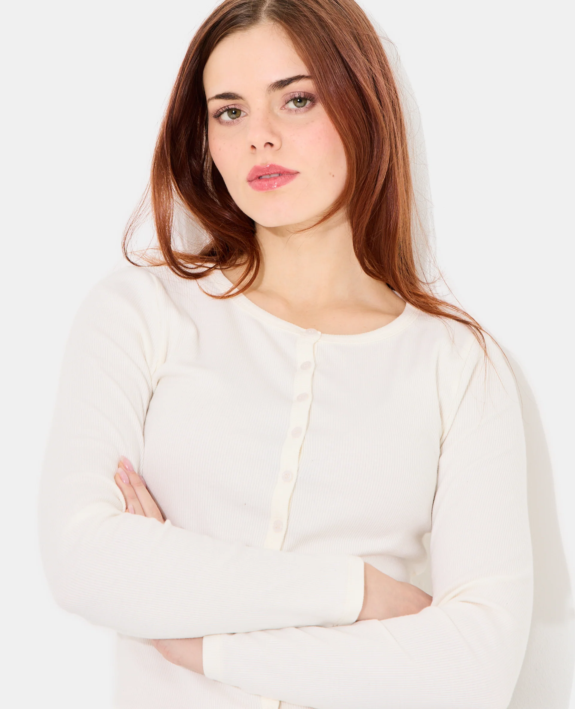 T-shirt gilet en maille côtelée - Image 2
