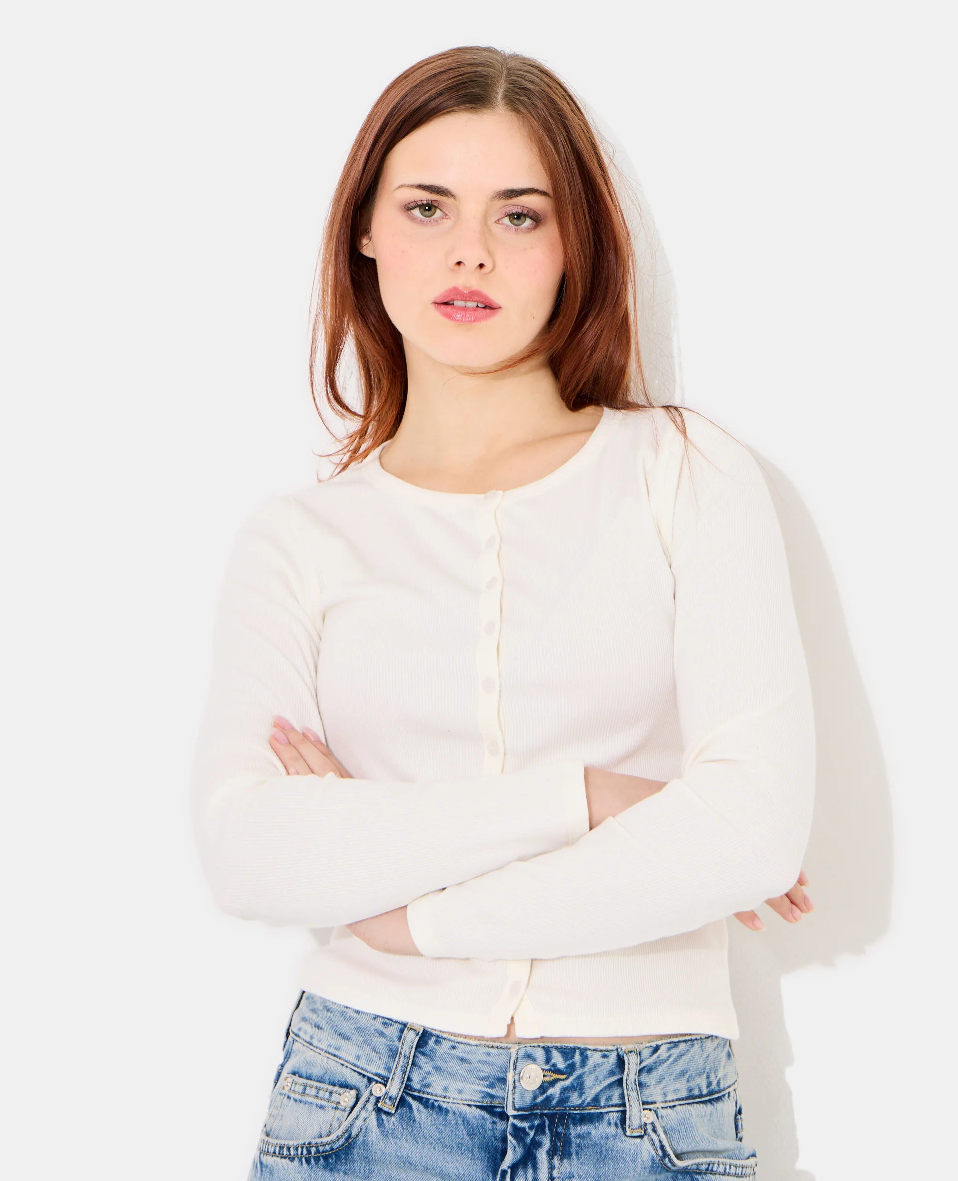 T-shirt gilet en maille côtelée - Image 5