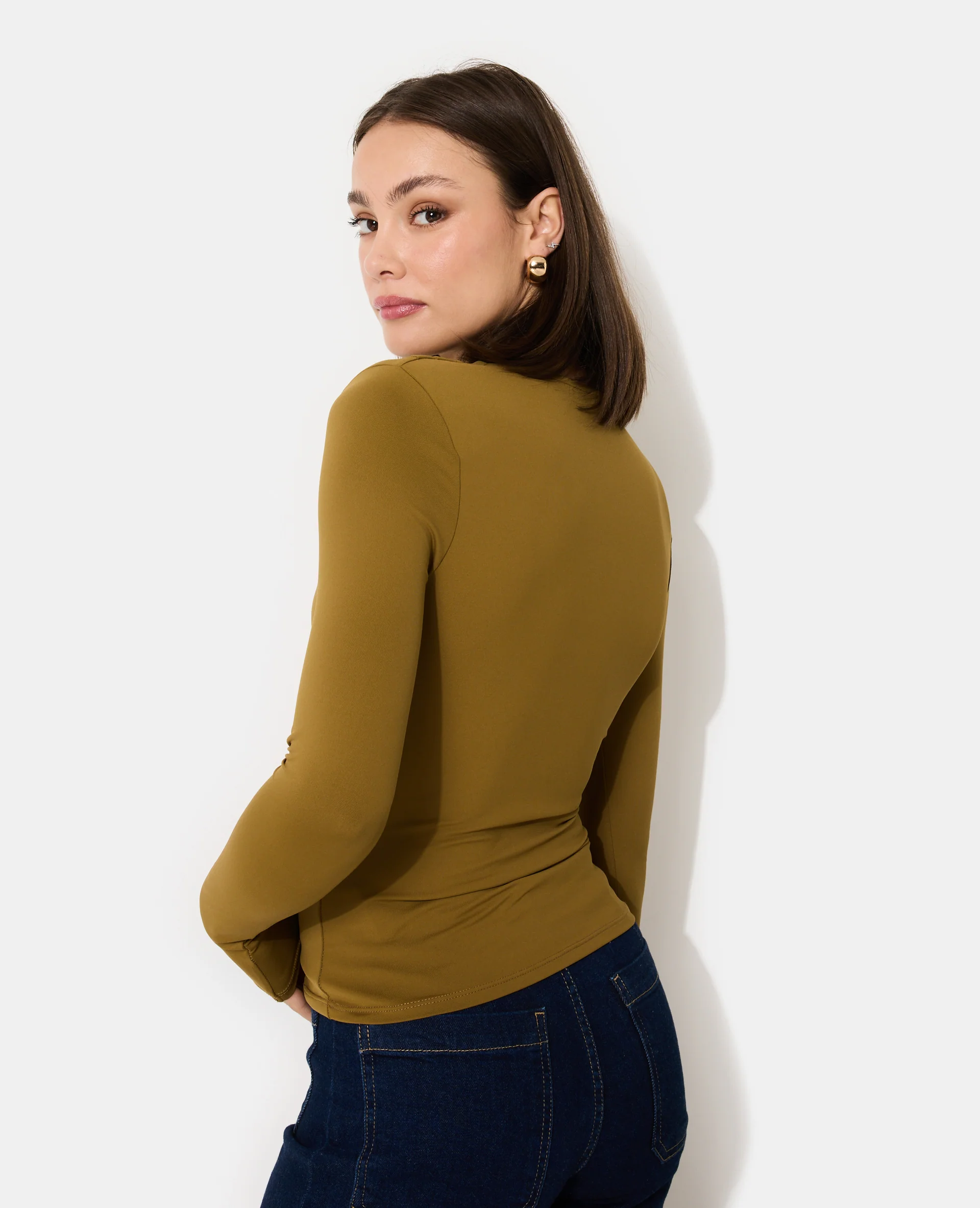 T-shirt manches longues avec épaulettes et pinces - Image 6