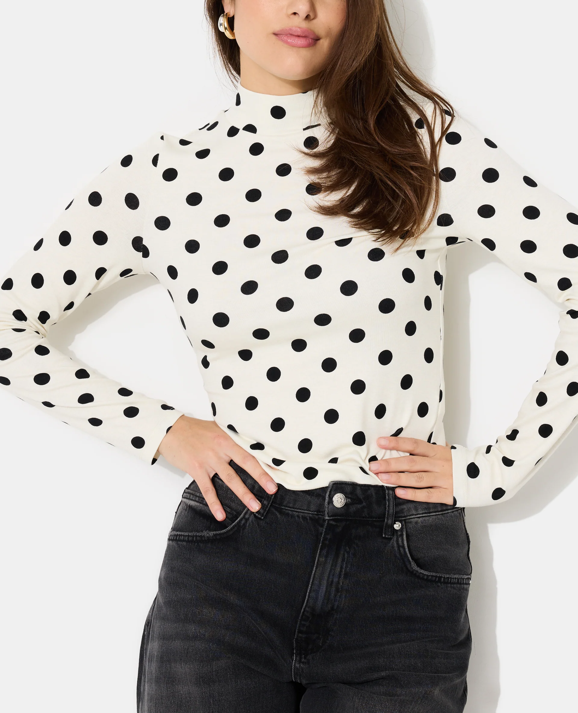T-shirt manches longues motifs pois - Image 7