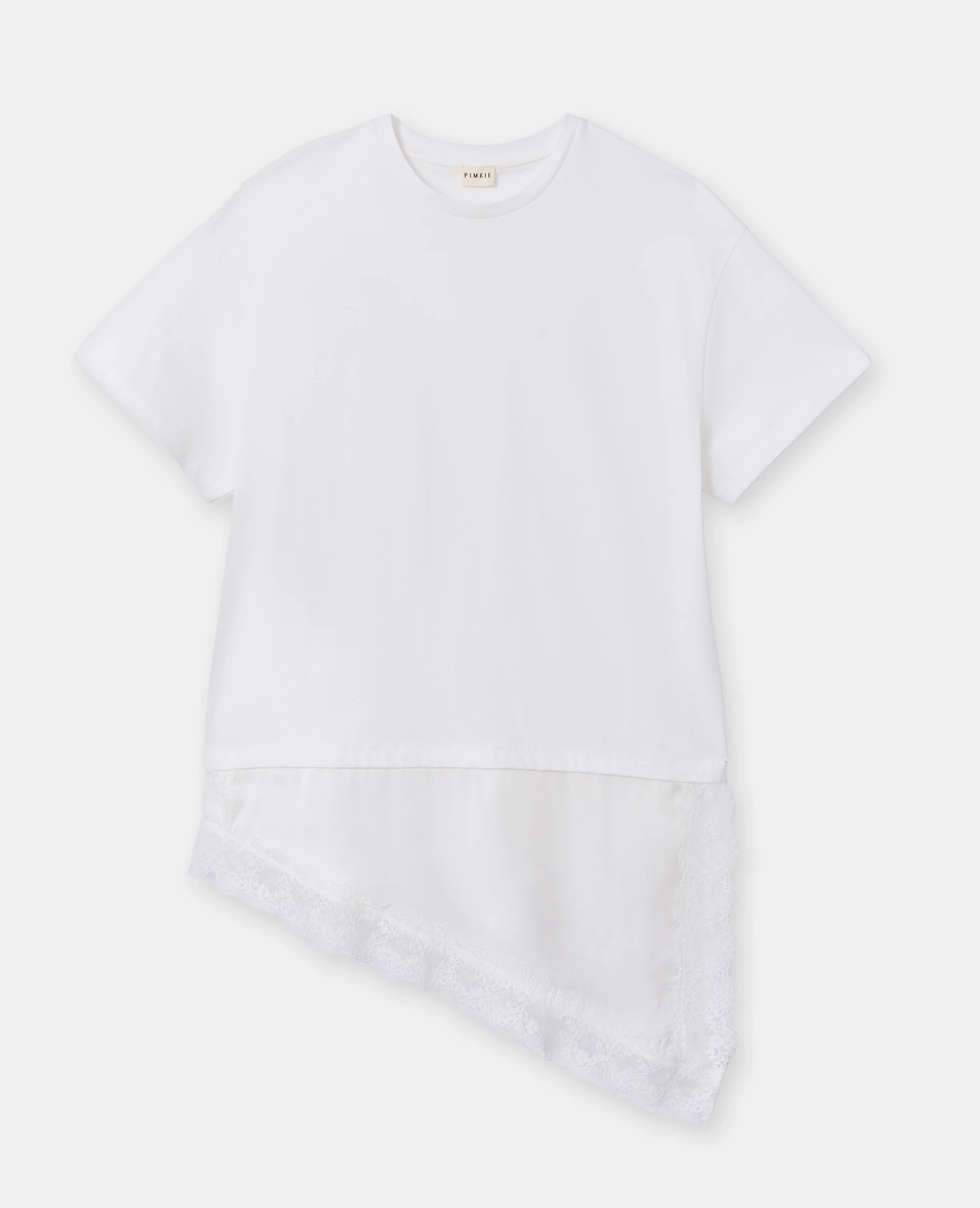 T-shirt oversize avec empiècement satin et dentelle - Image 4