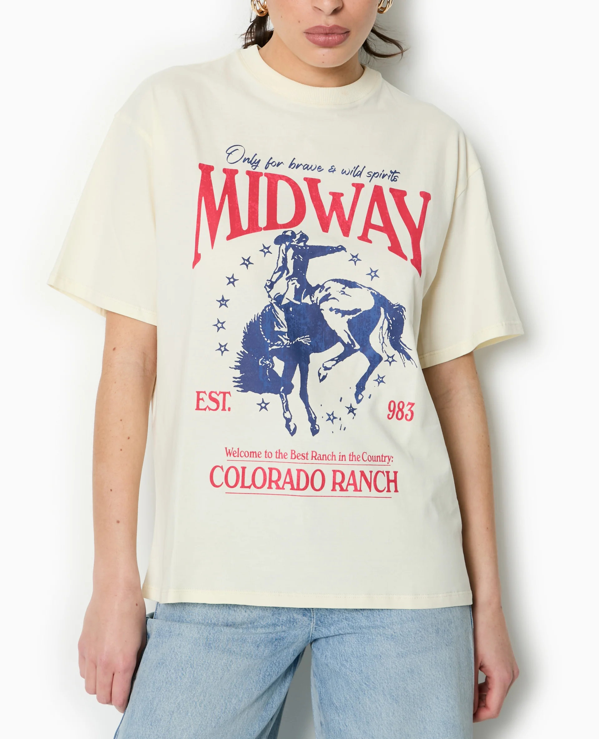 T-shirt oversize avec print devant - Image 3