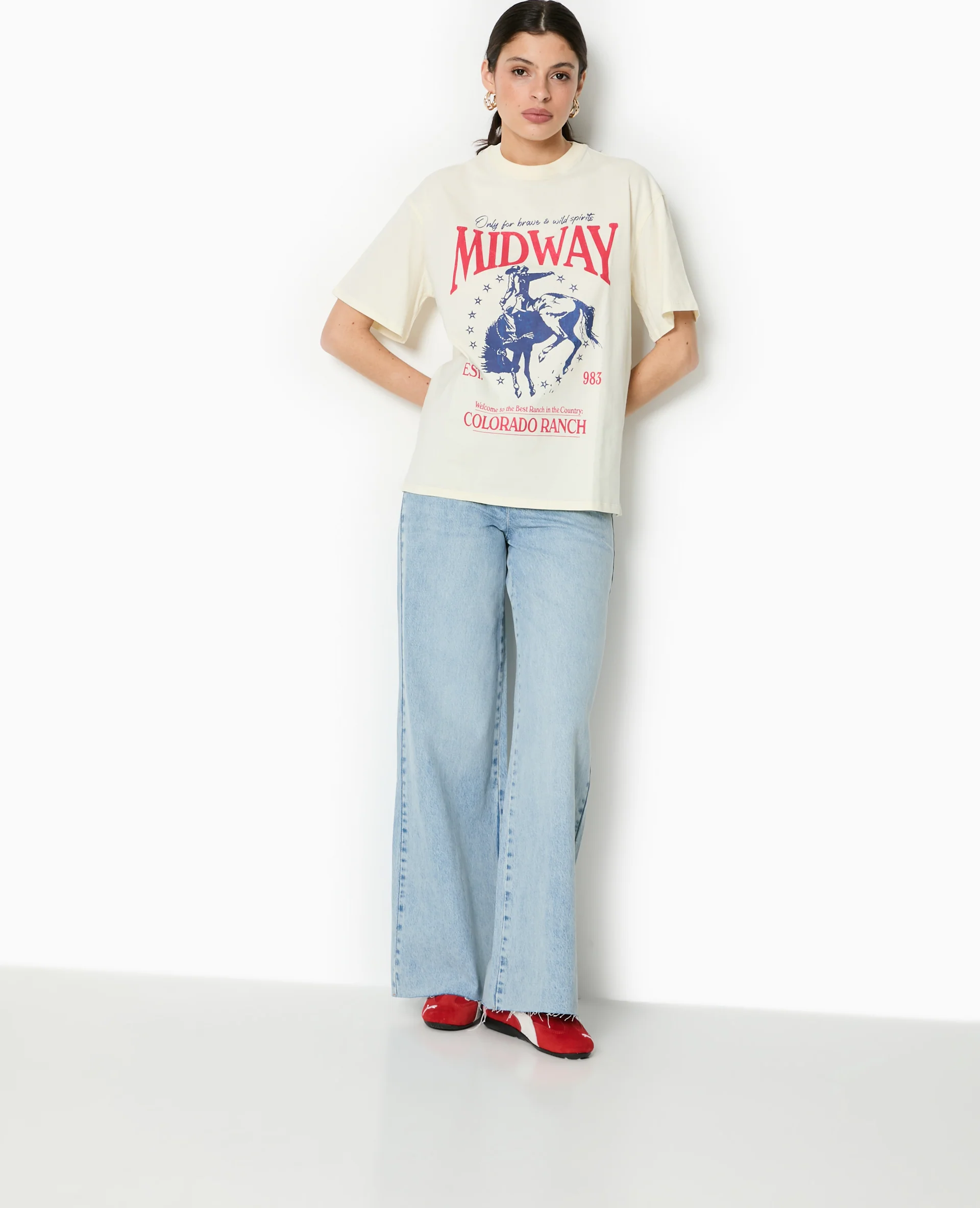 T-shirt oversize avec print devant - Image 7
