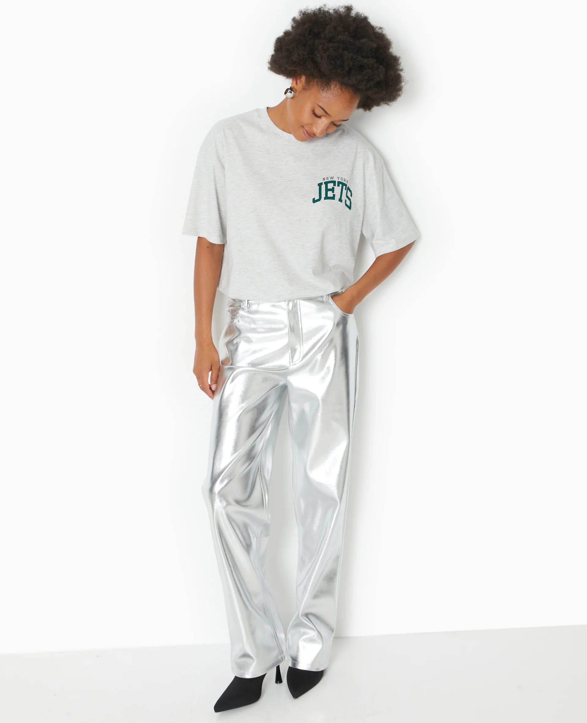 T-shirt oversize avec print devant et dos - Image 5