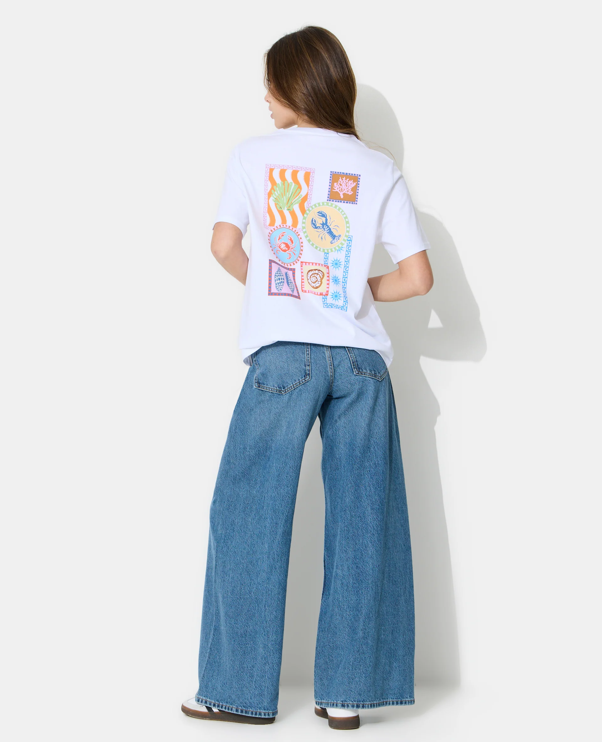 T-shirt oversize avec print devant et dos - Image 3