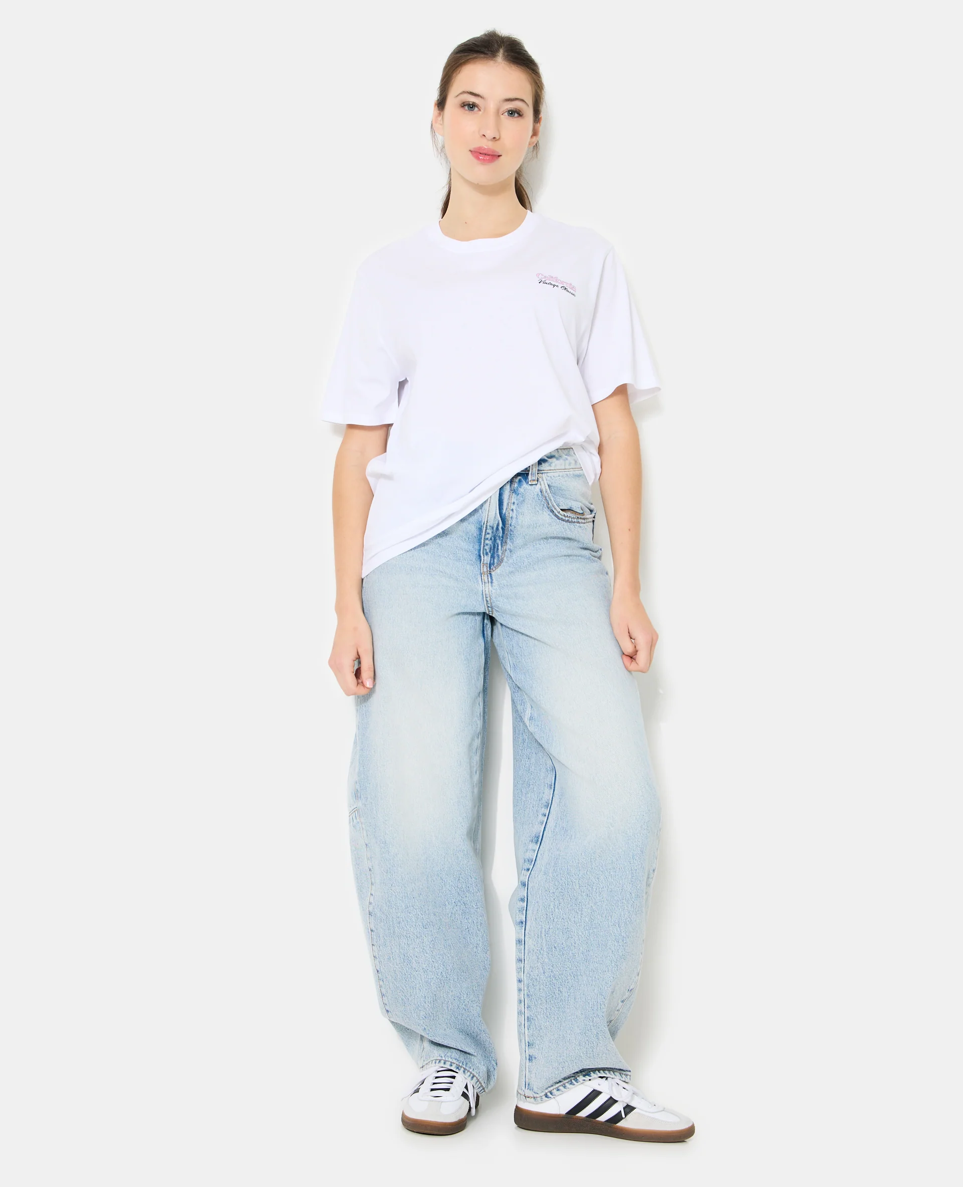 T-shirt oversize avec print poitrine et dos - Image 6