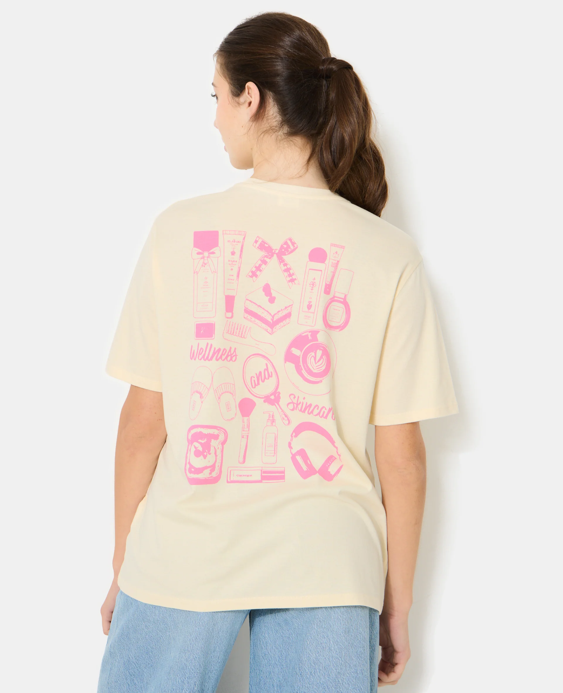 T-shirt oversize avec print poitrine et dos - Image 6