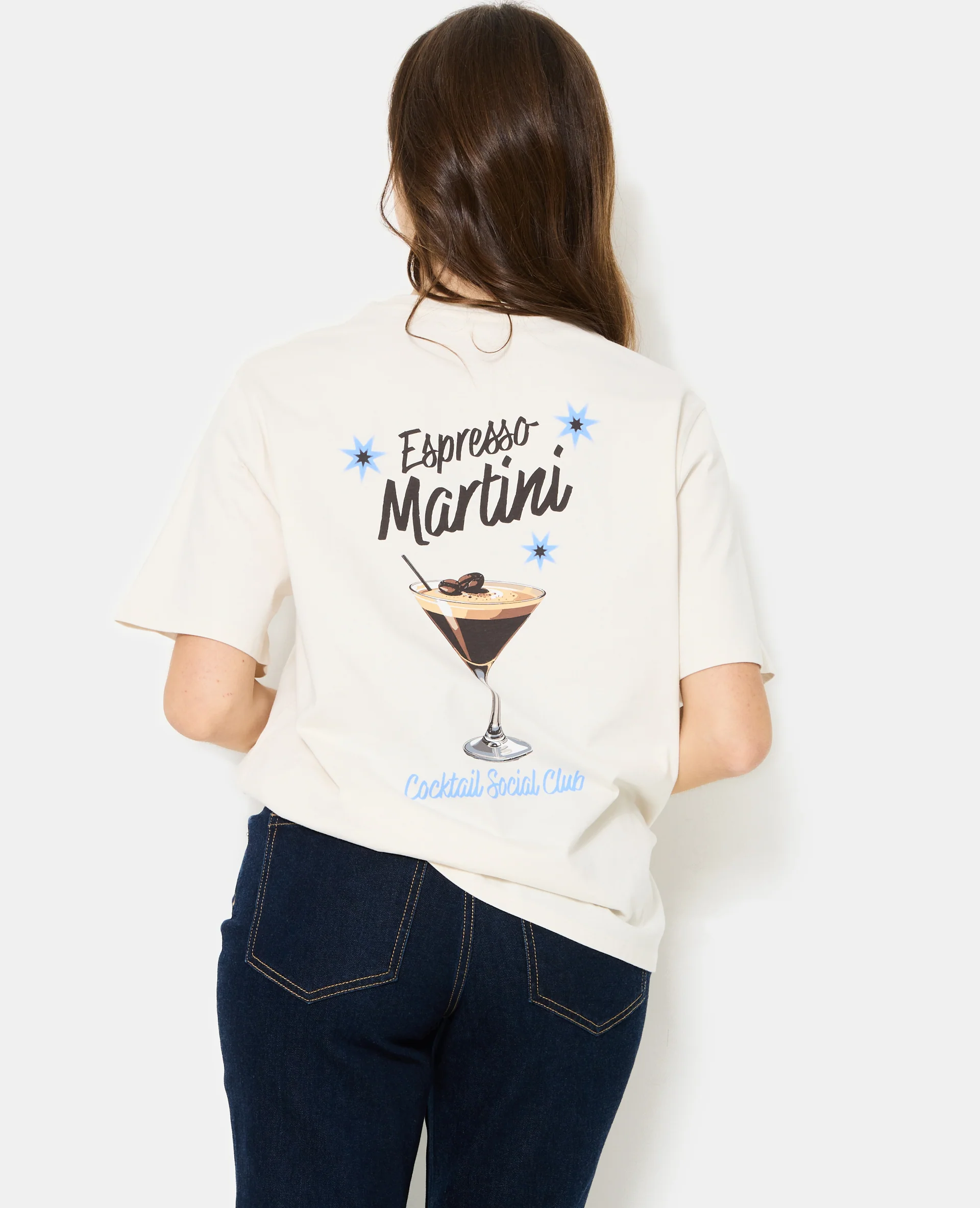 T-shirt oversize avec print poitrine et dos - Image 6