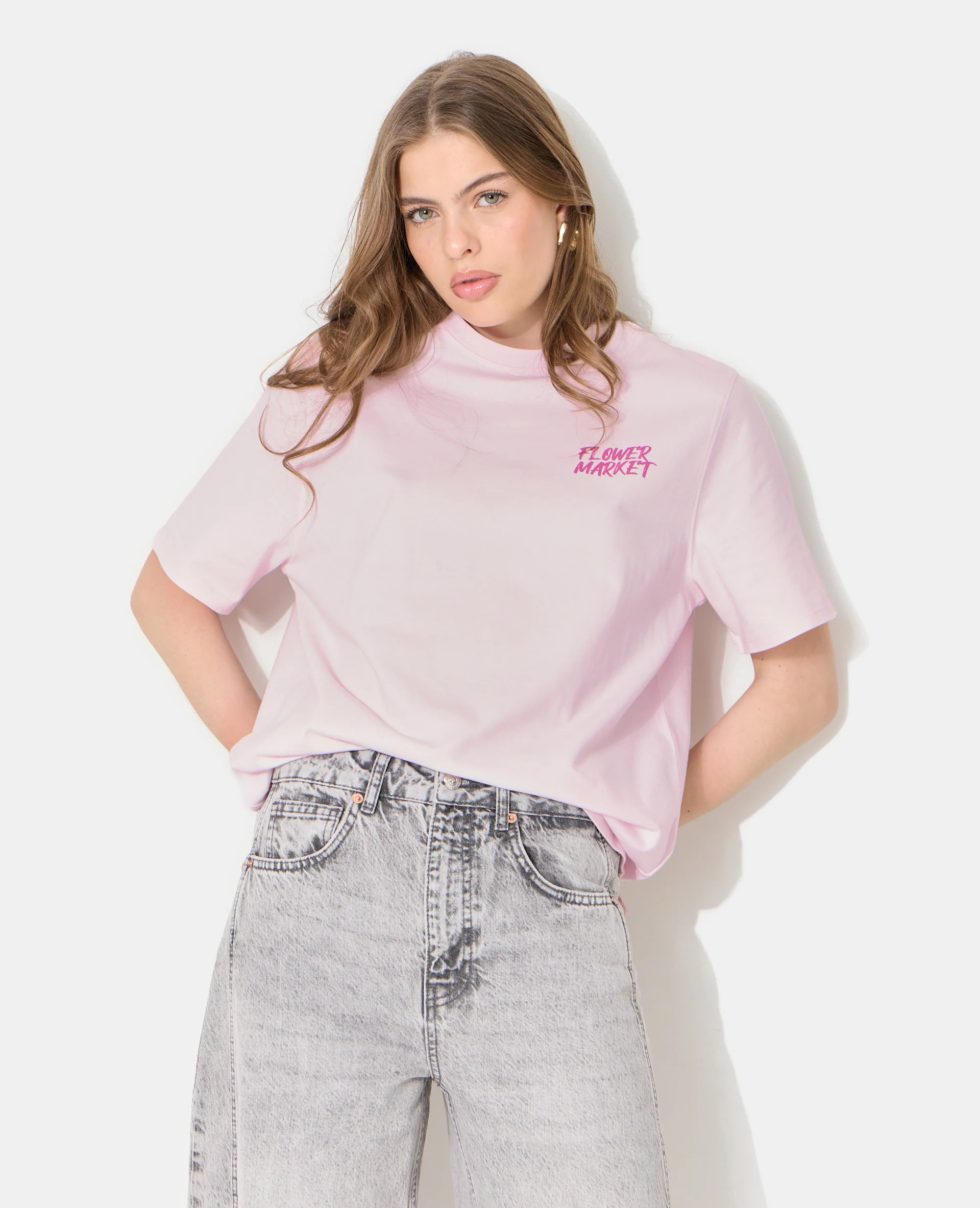 T-shirt oversize avec print poitrine et dos - Image 5
