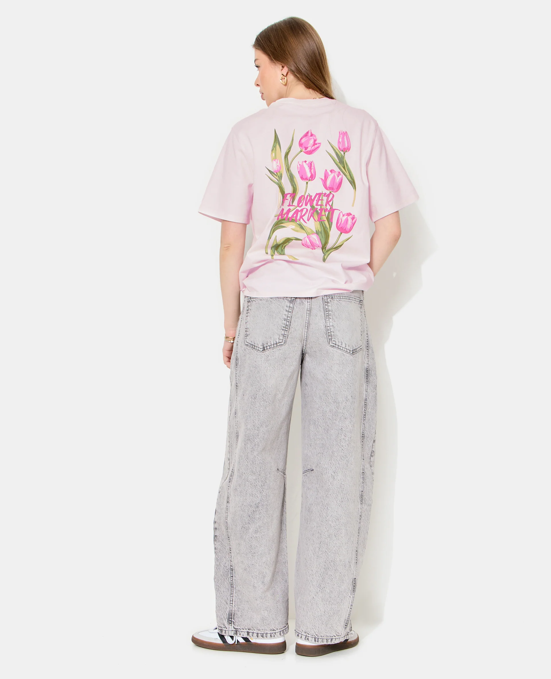 T-shirt oversize avec print poitrine et dos - Image 6