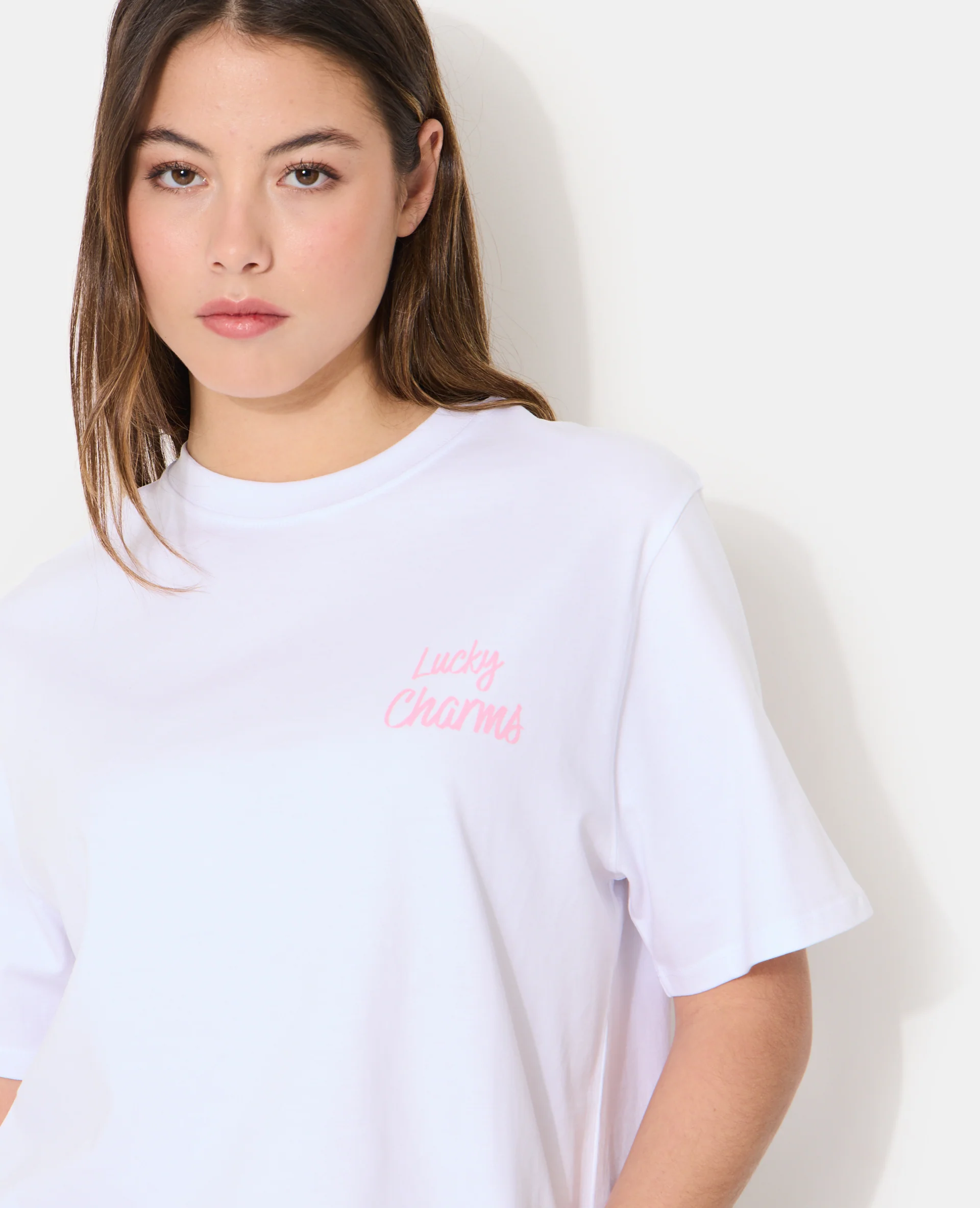 T-shirt oversize avec print poitrine et dos - Image 2