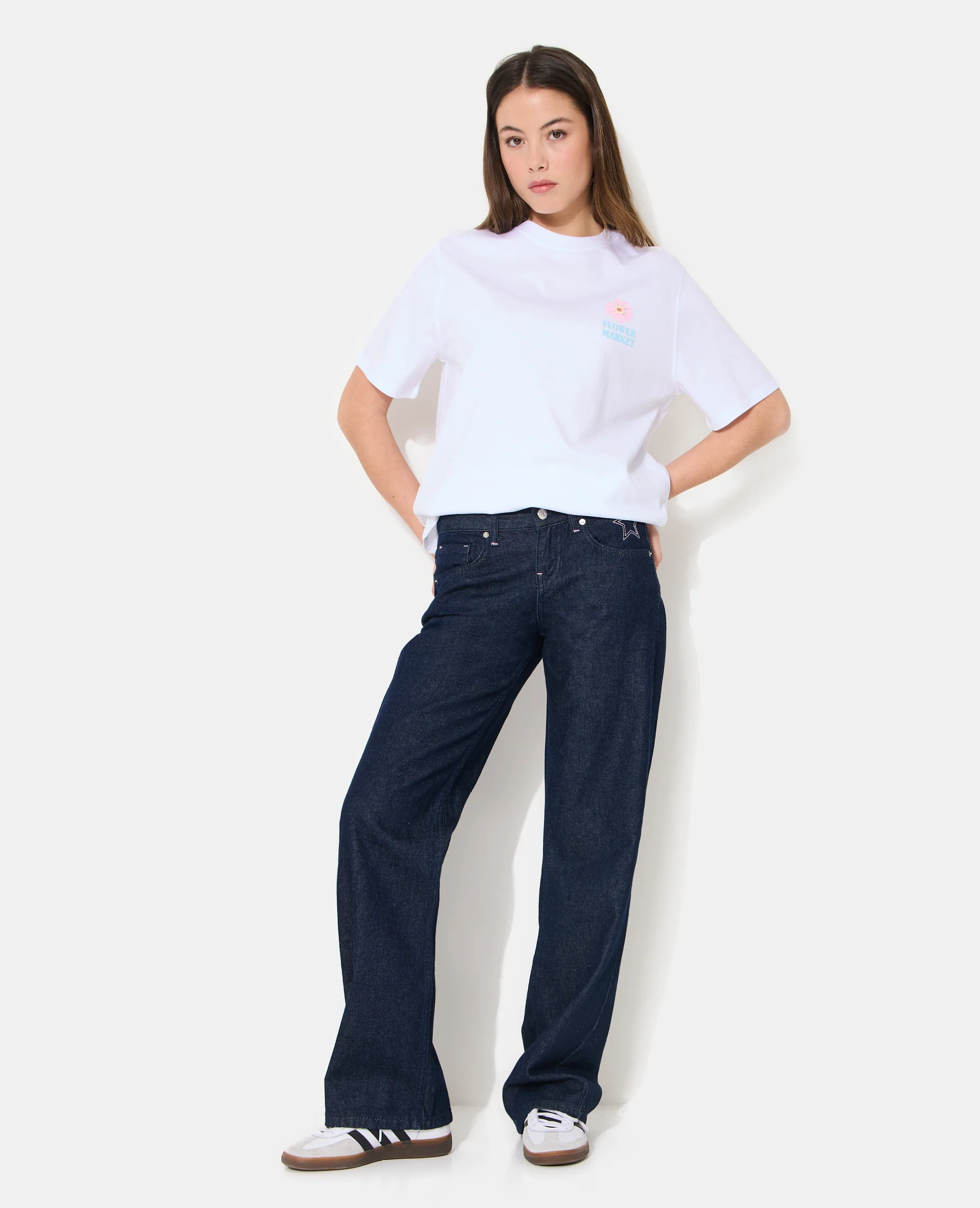 T-shirt oversize avec print poitrine et dos - Image 5