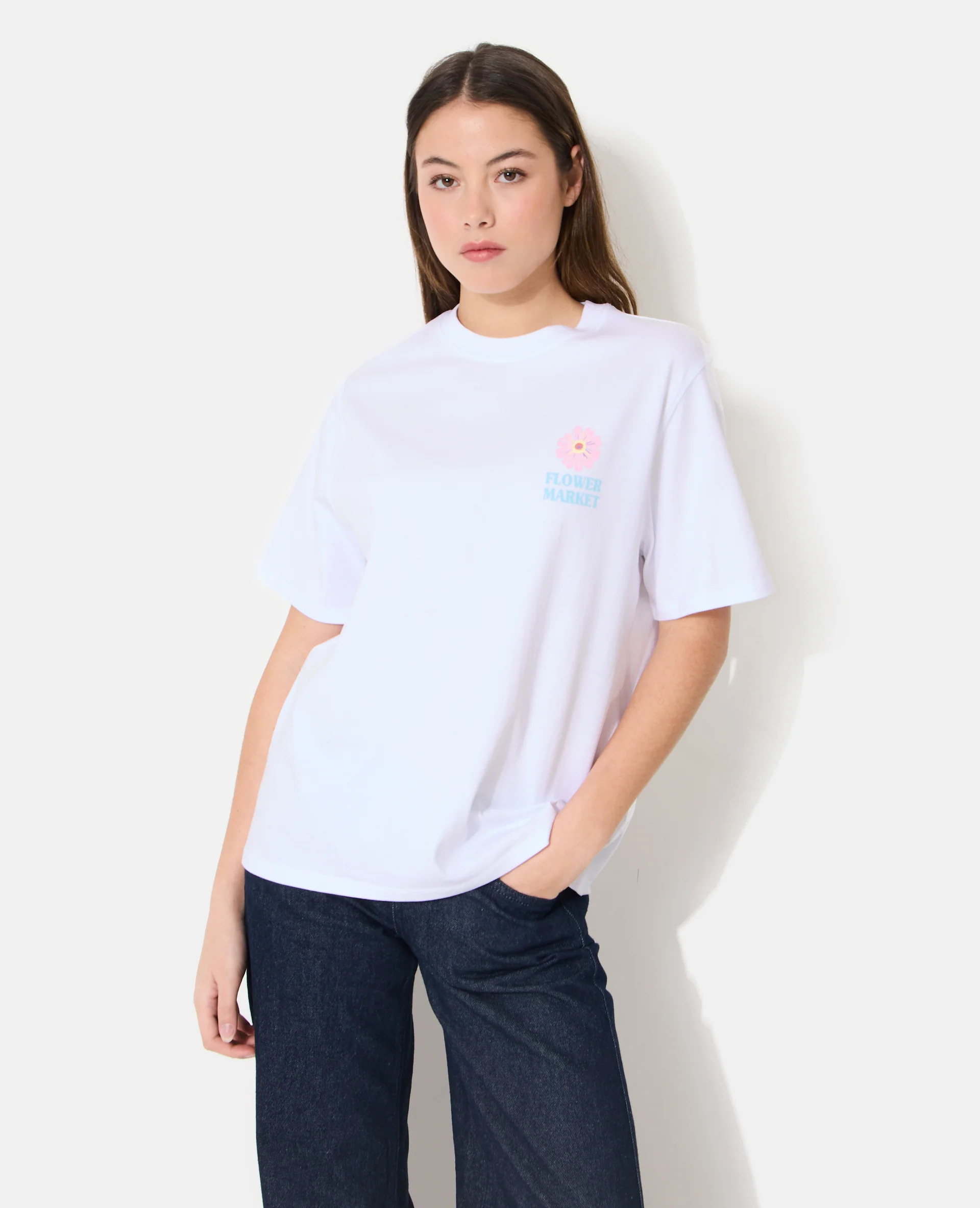 T-shirt oversize avec print poitrine et dos - Image 6