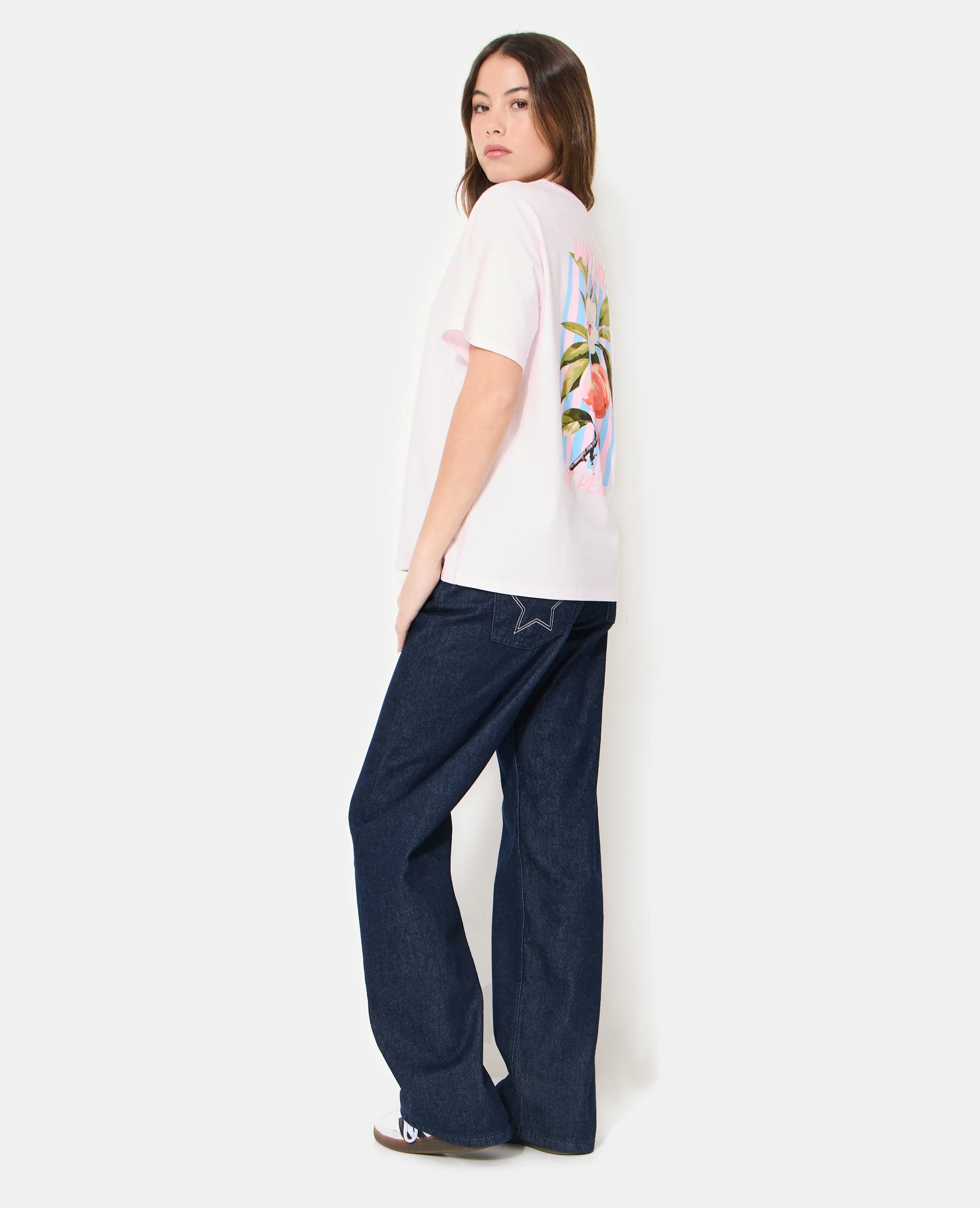 T-shirt oversize avec print poitrine et dos - Image 6
