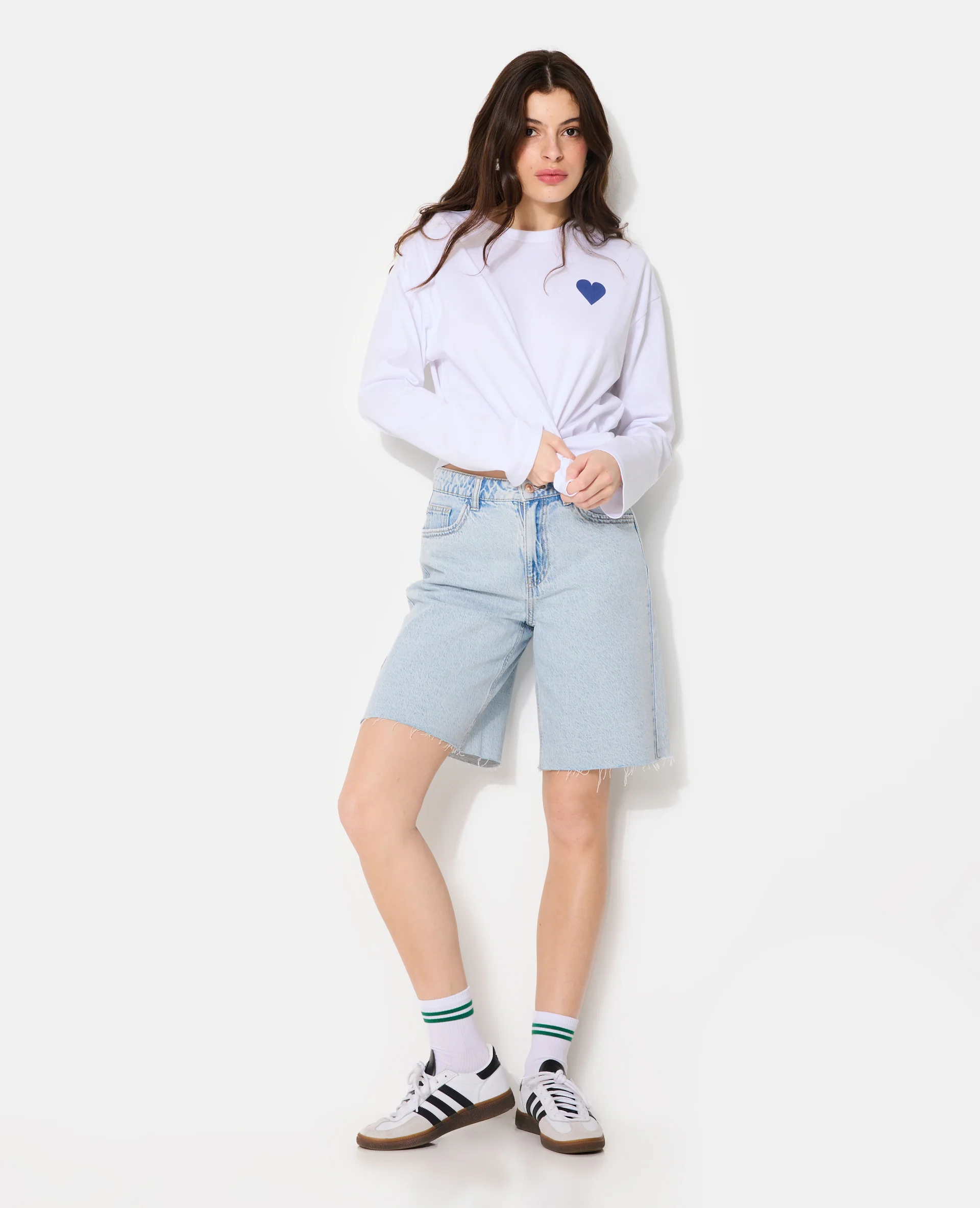 T-shirt oversize manches longues avec print - Image 5