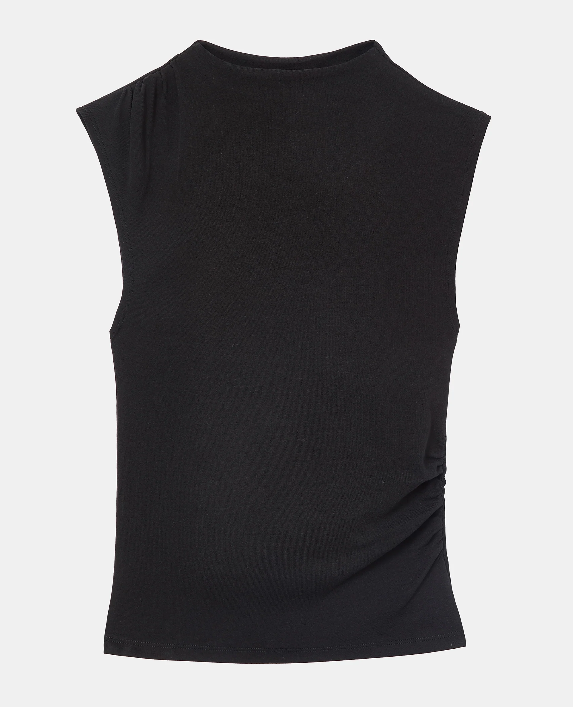 T-shirt sans manches avec col montant et fronces - Image 4