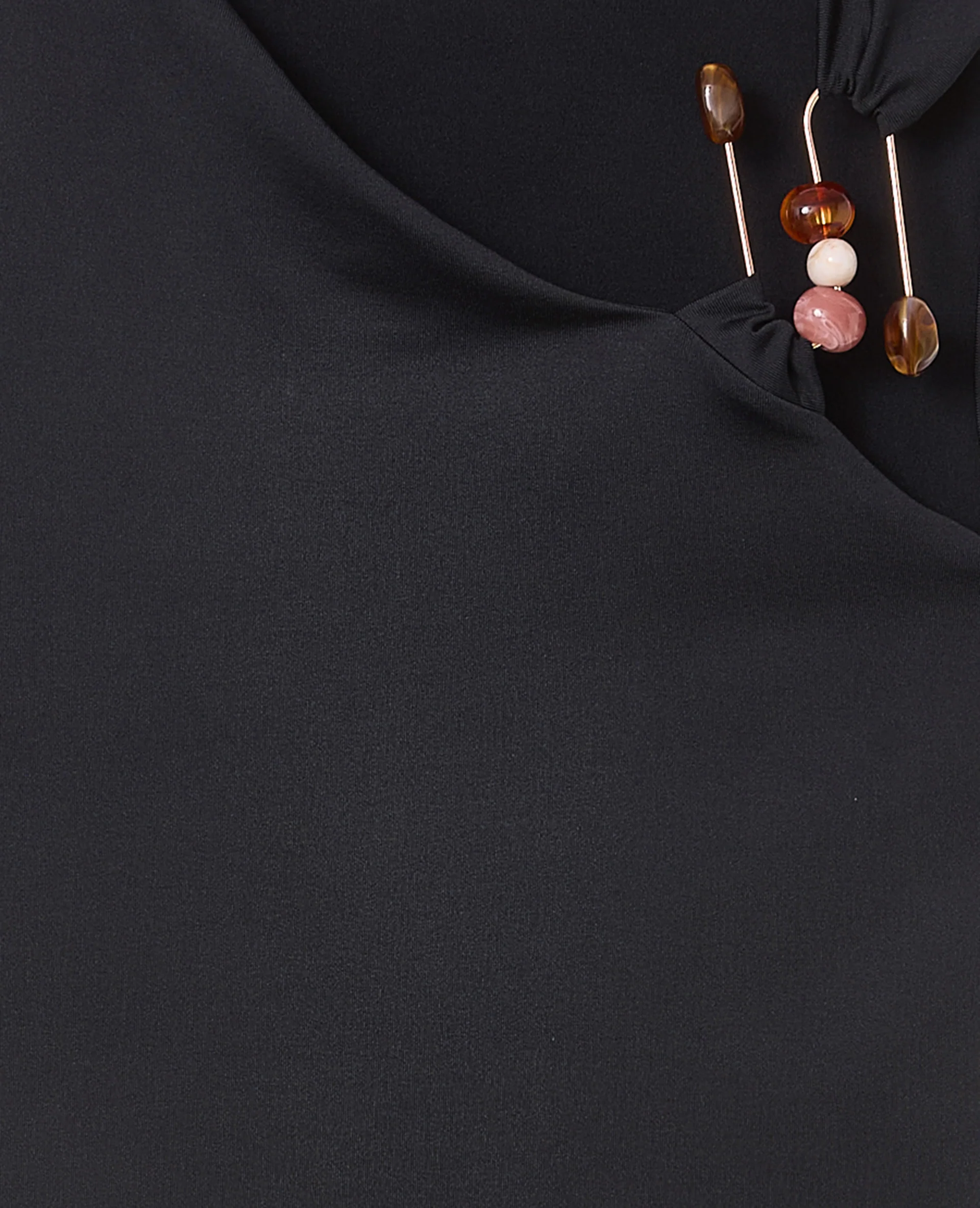 Top asymétrique avec détail bijou et pierres - Image 9