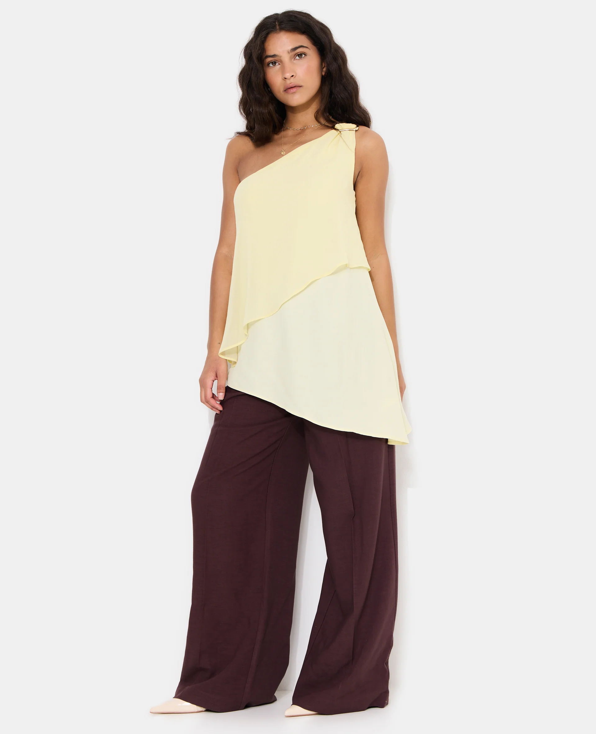 Top asymétrique one shoulder avec boucle - Image 3