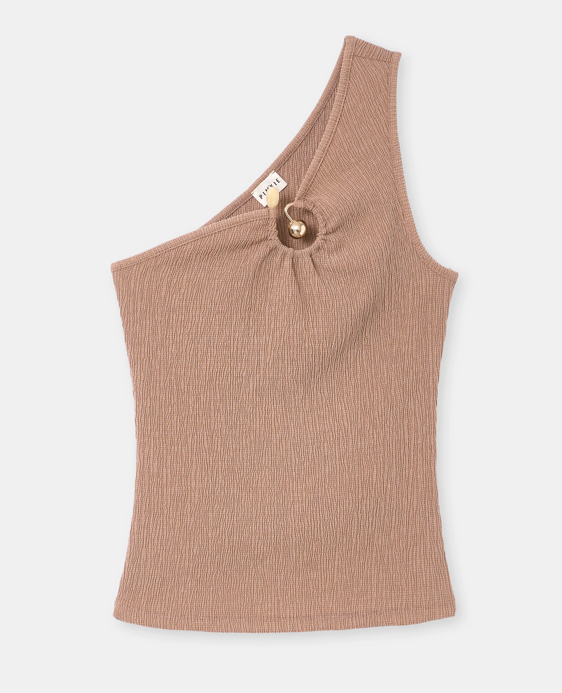 Top asymétrique one shoulder avec détail bijou - Image 4