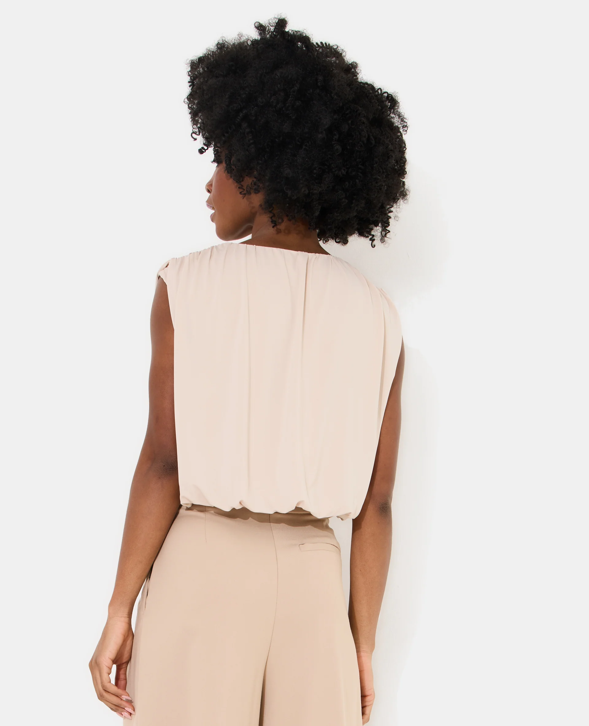 Top boule sans manches en maille fluide - Image 6