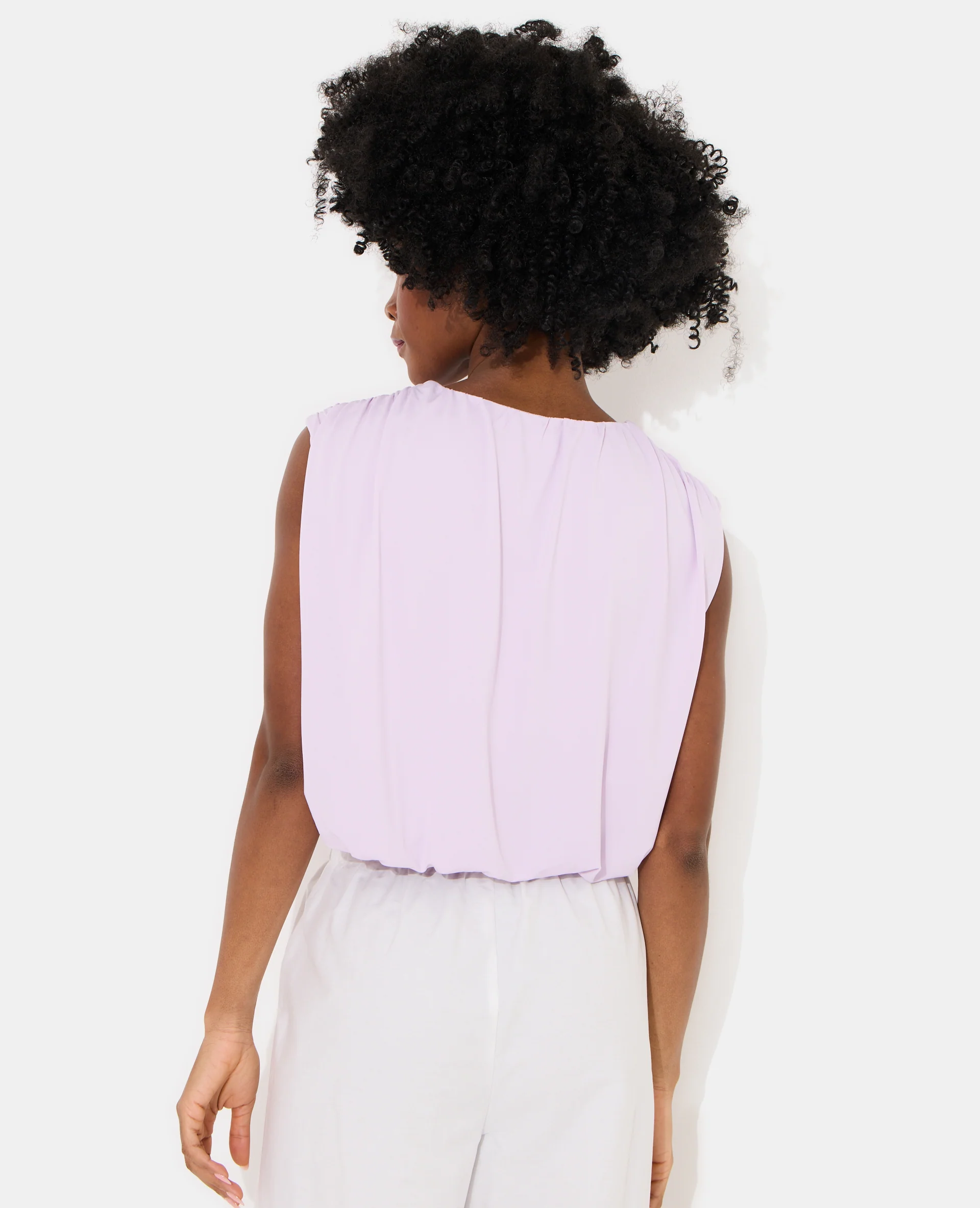 Top boule sans manches en maille fluide - Image 6