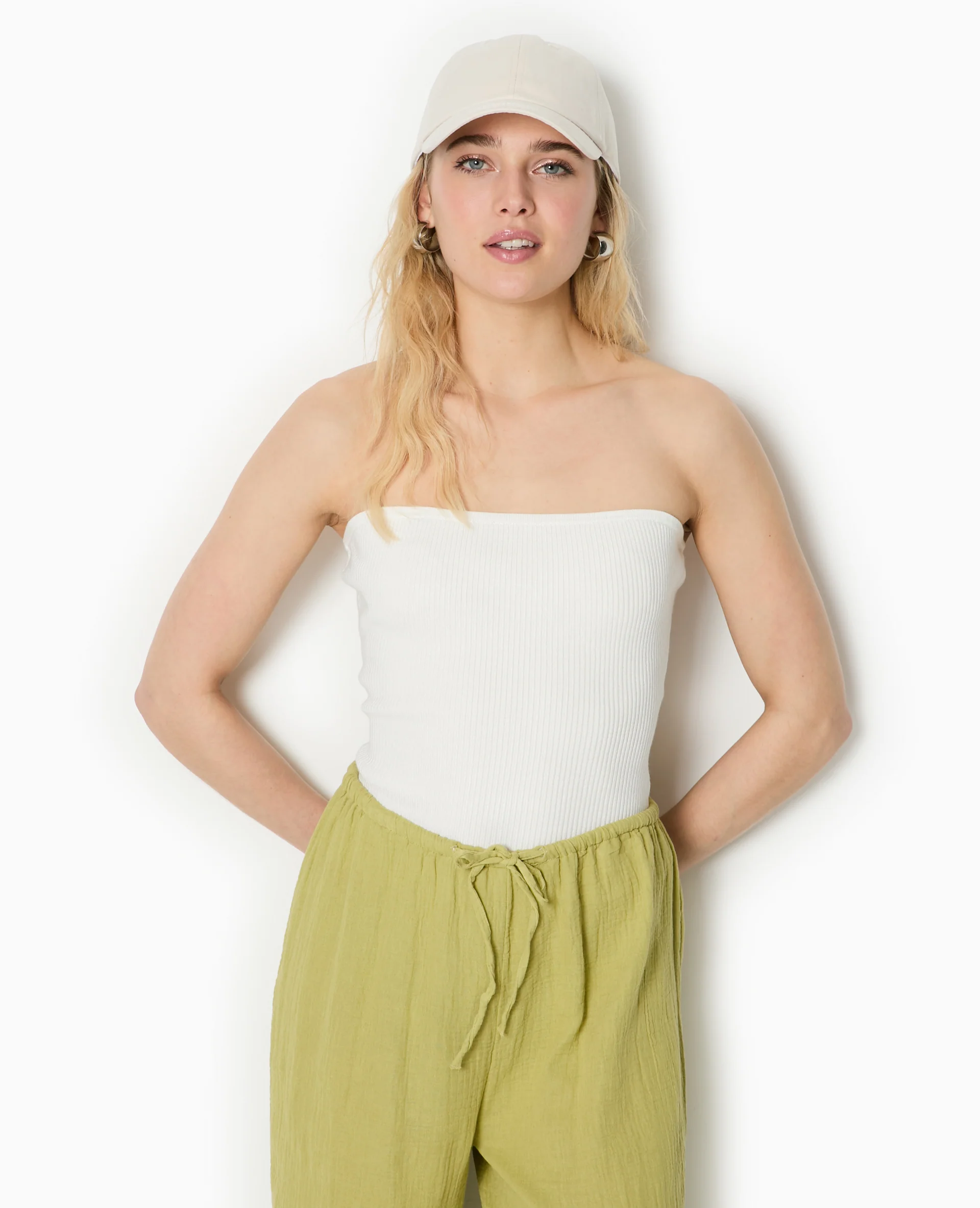 Top bustier en maille côtelée - Image 7