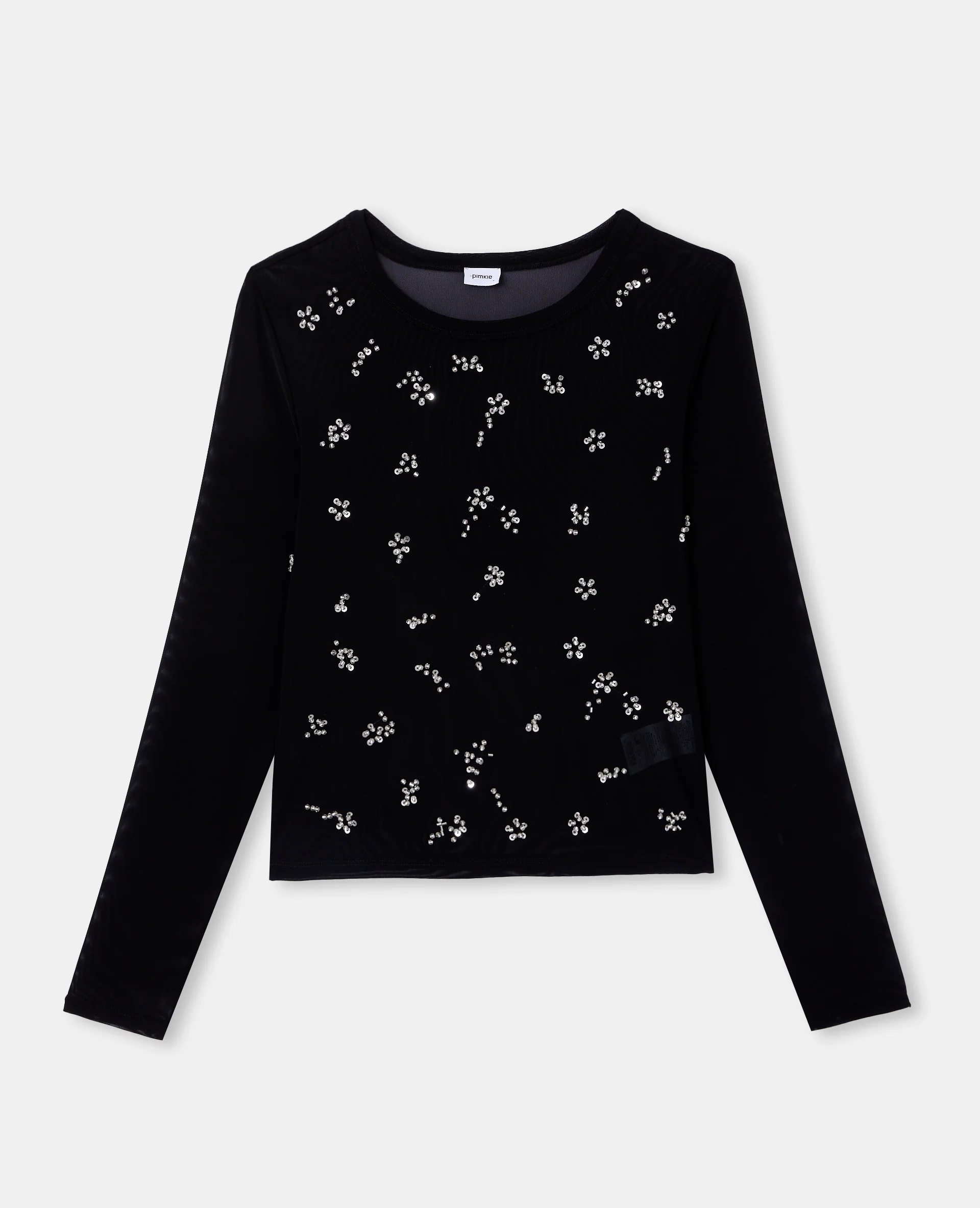 Top en résille avec perles et sequins - Image 4