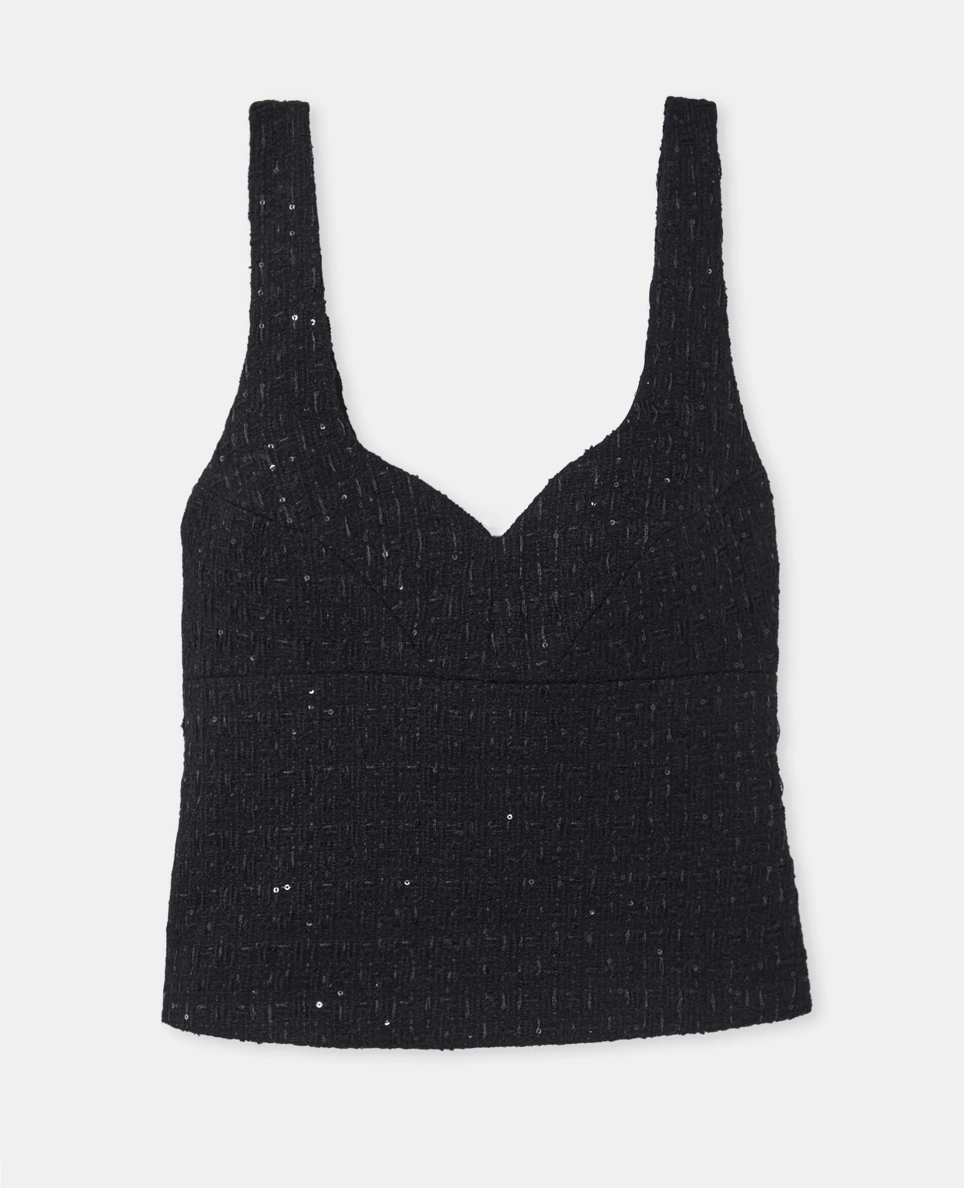 Top en tweed avec sequins - Image 4