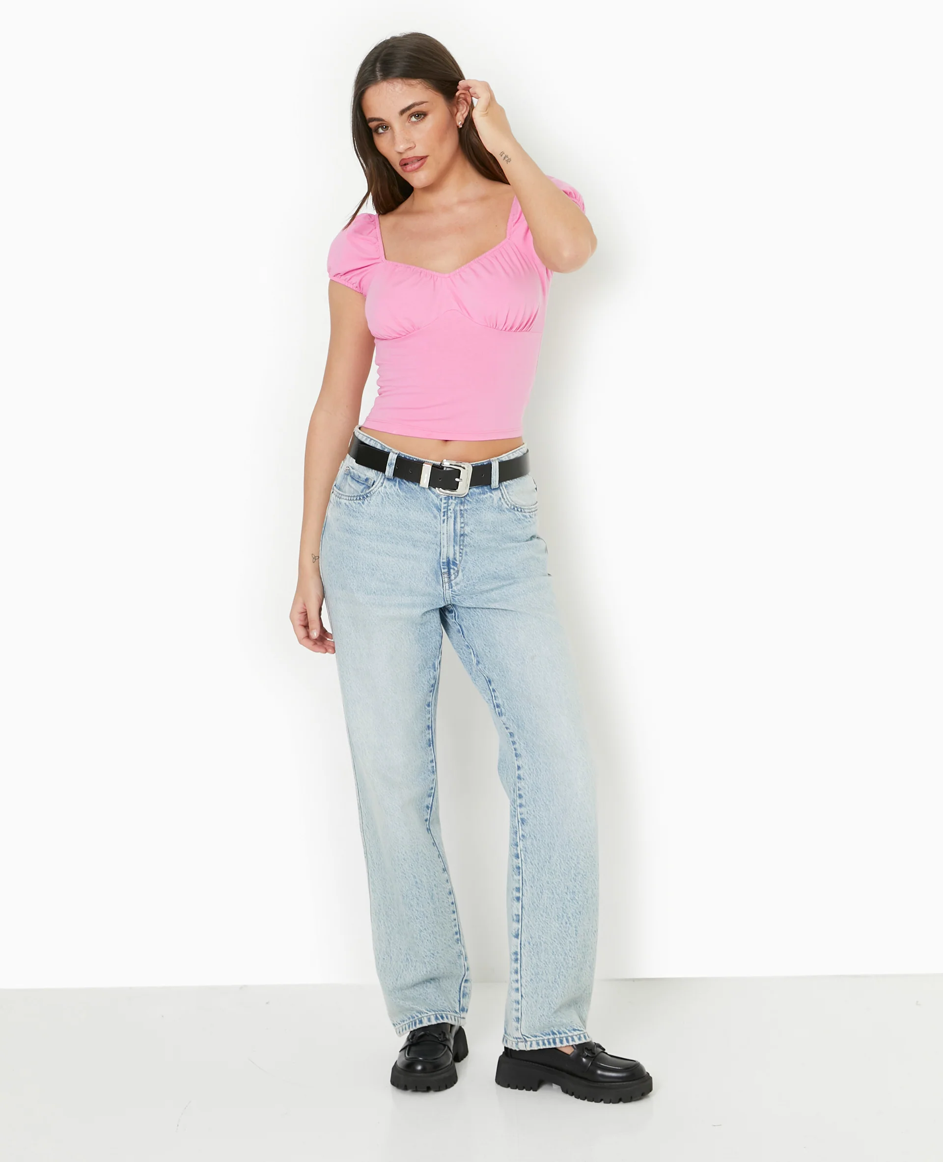 Top encolure cœur avec smock dos - Image 7