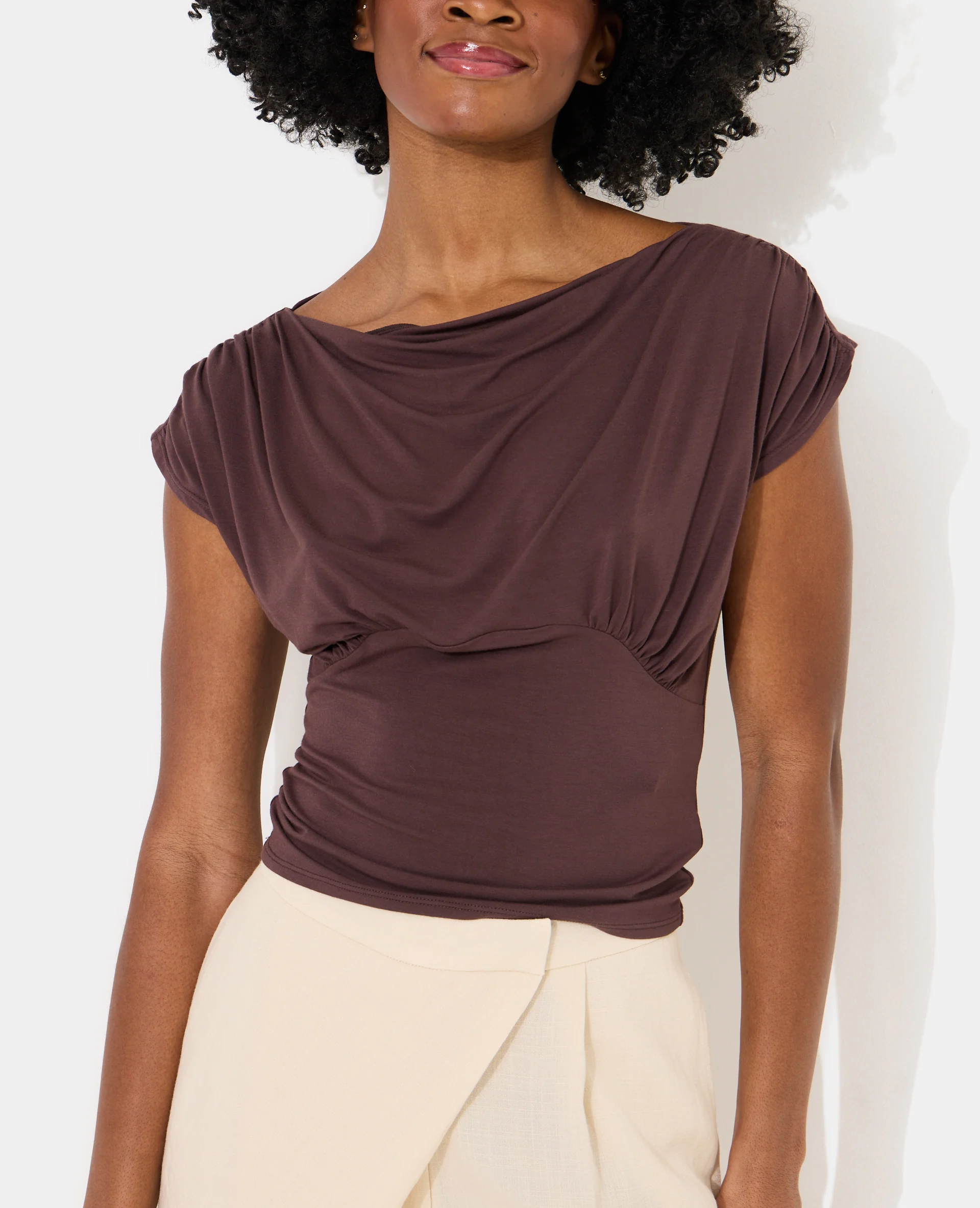 Top fluide avec drapé - Image 5