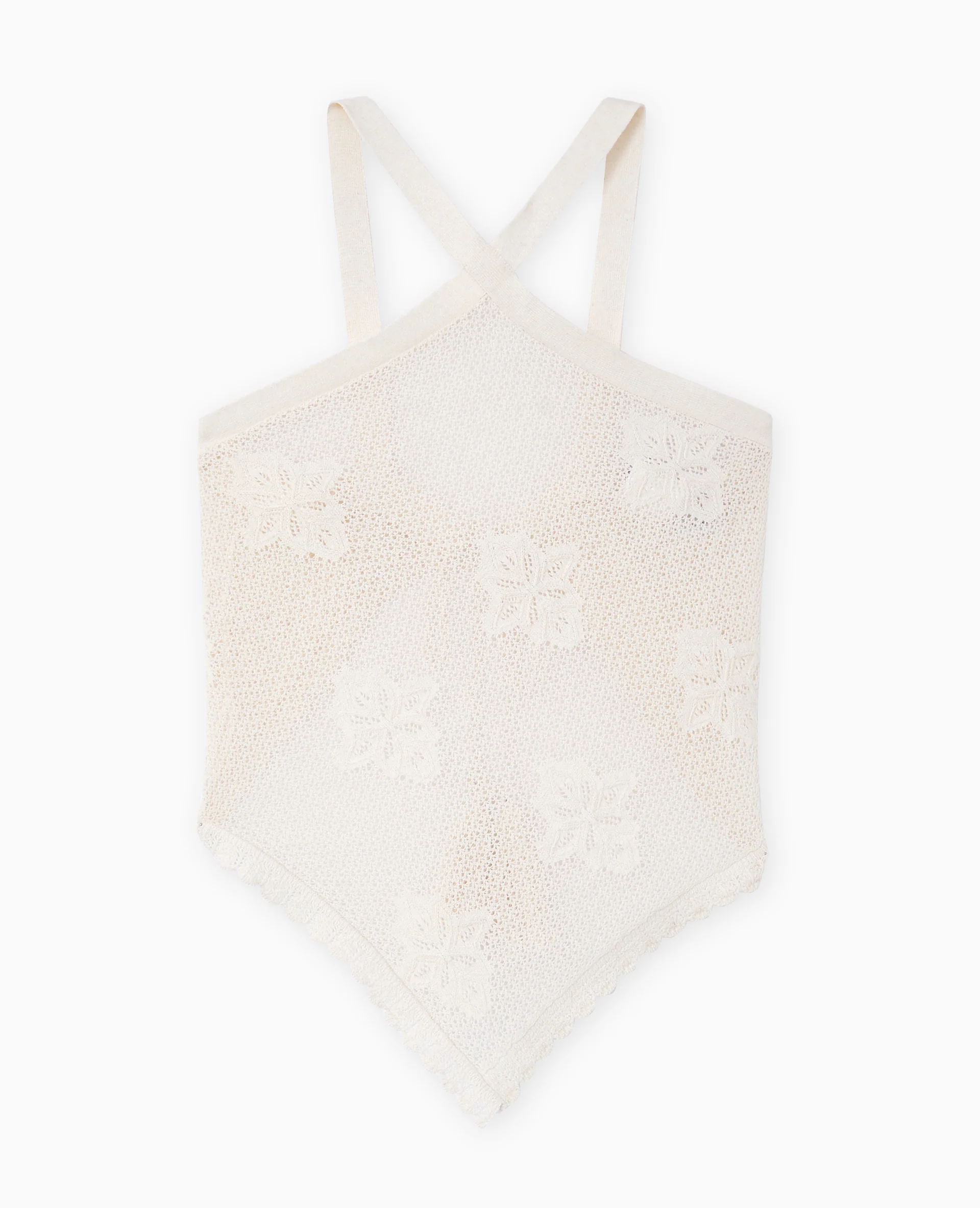 Top foulard en maille crochet ajourée - Image 4