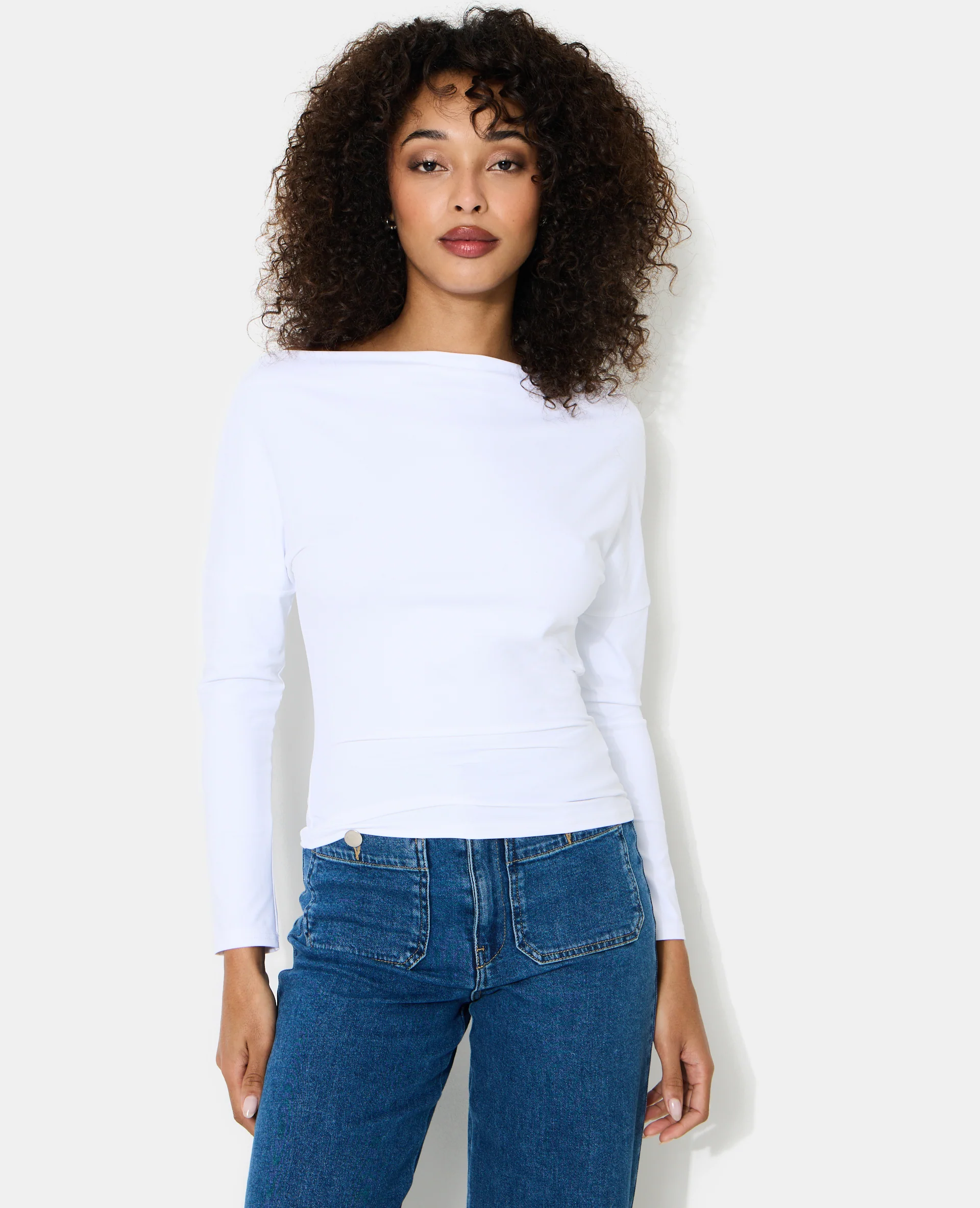 Top manches longues avec encolure bateau