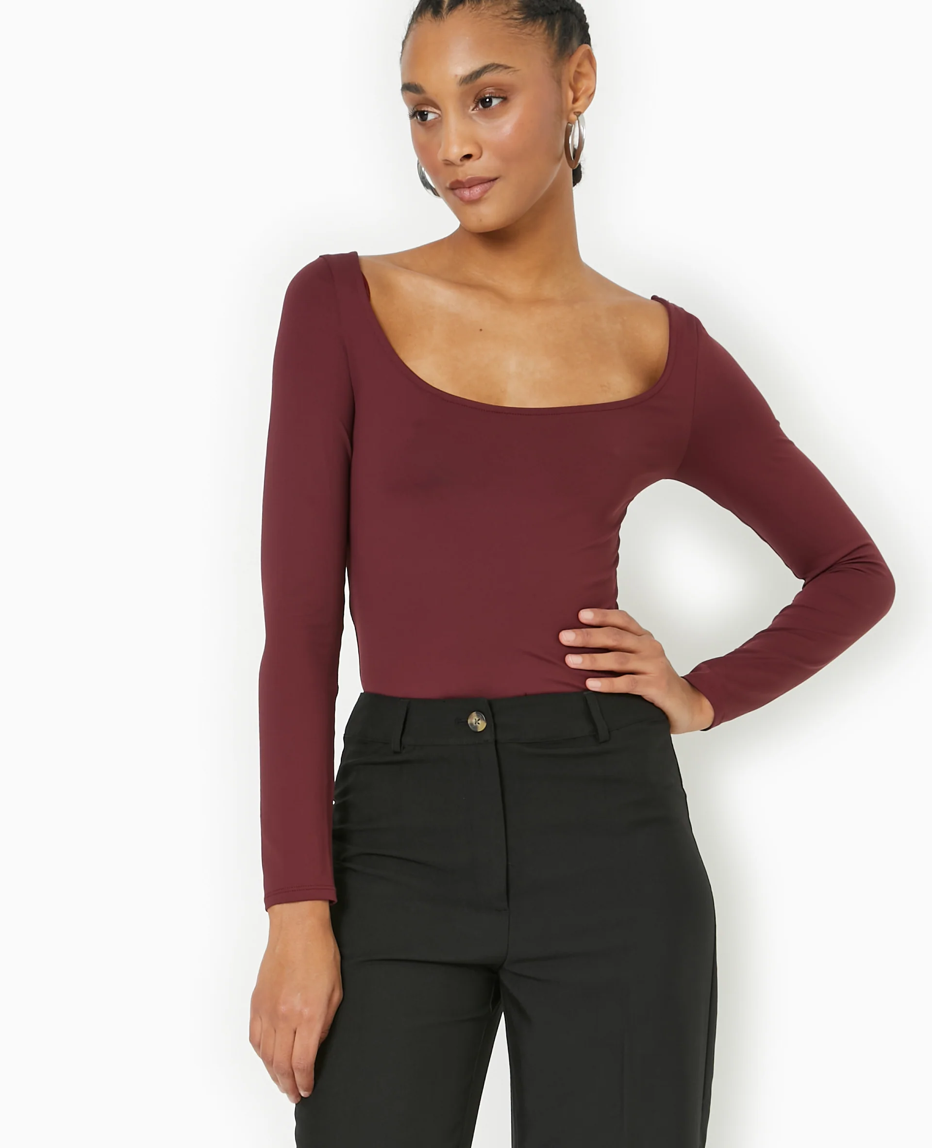 Top manches longues encolure danseuse - Image 5