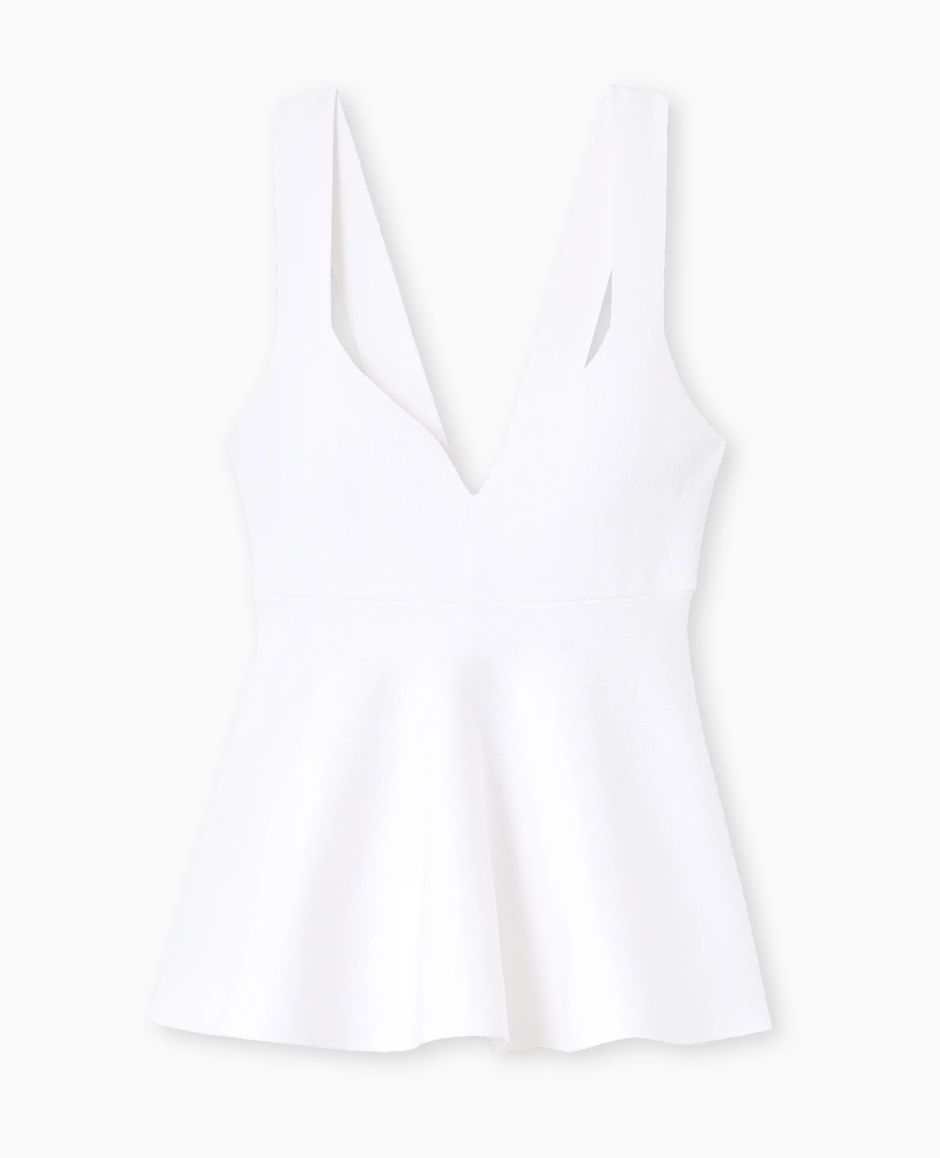 Top peplum en maille serrée encolure cœur - Image 4
